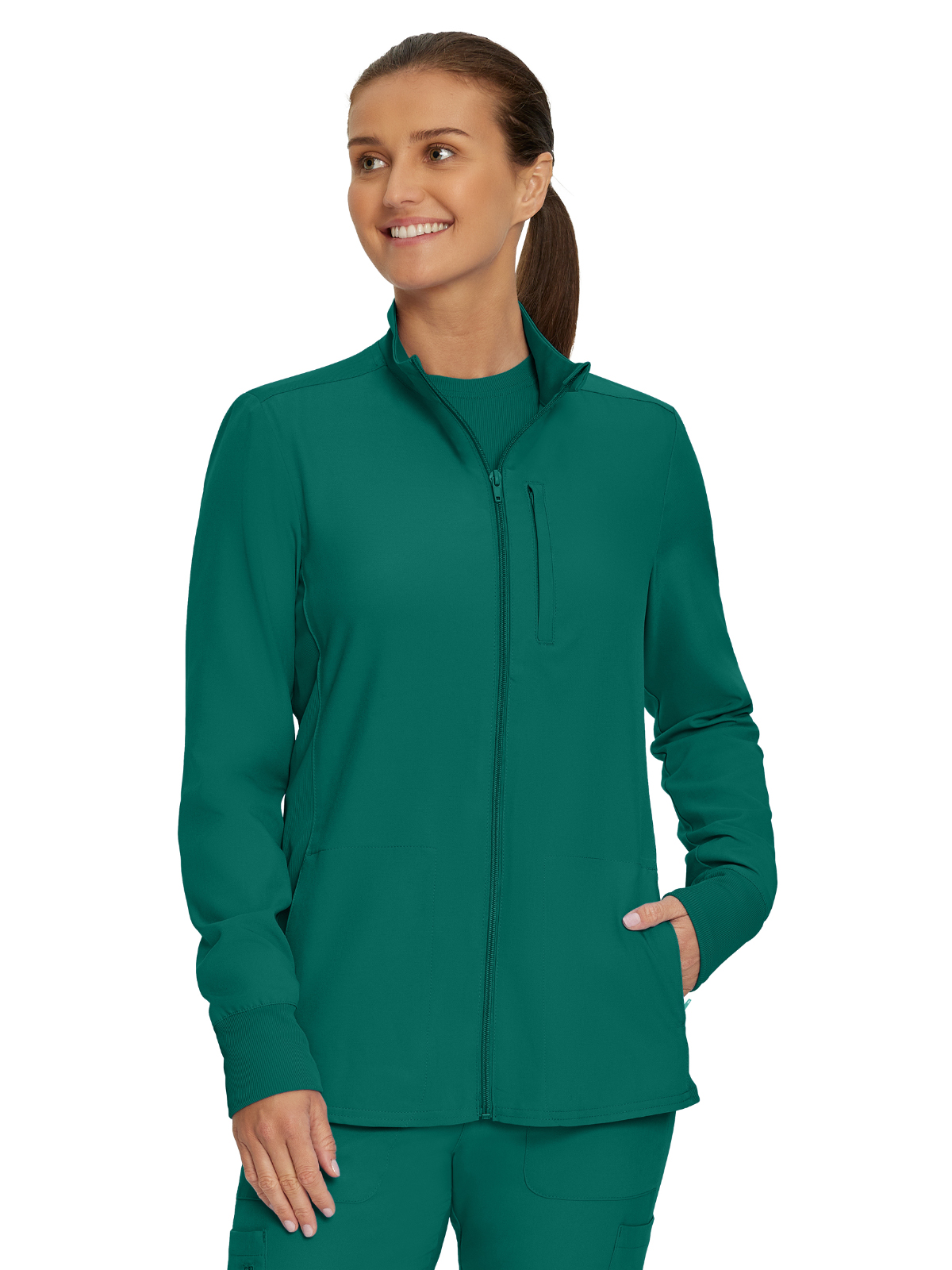 Landau - Forward - Women's Three-Pocket Mock-Neck Zip-Front Jacket 8