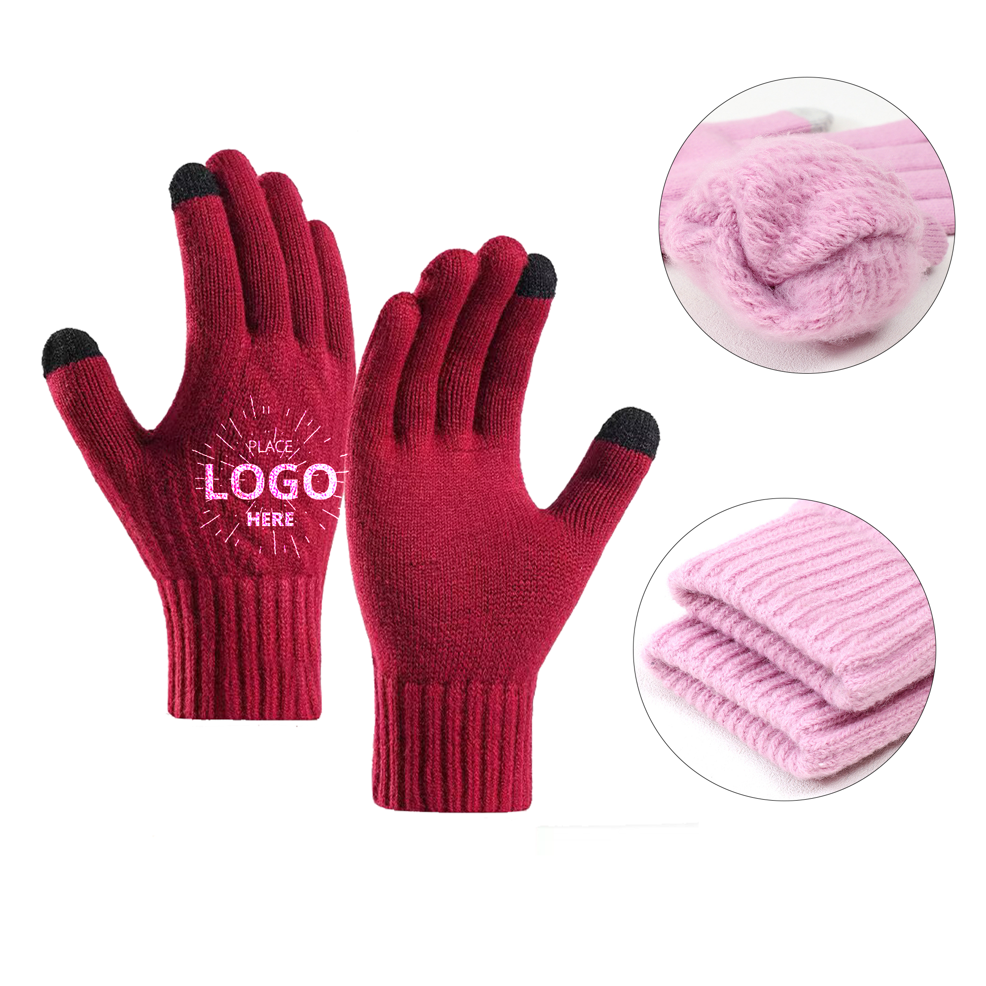 Winter Warm Knit Touchscreen Gloves 3