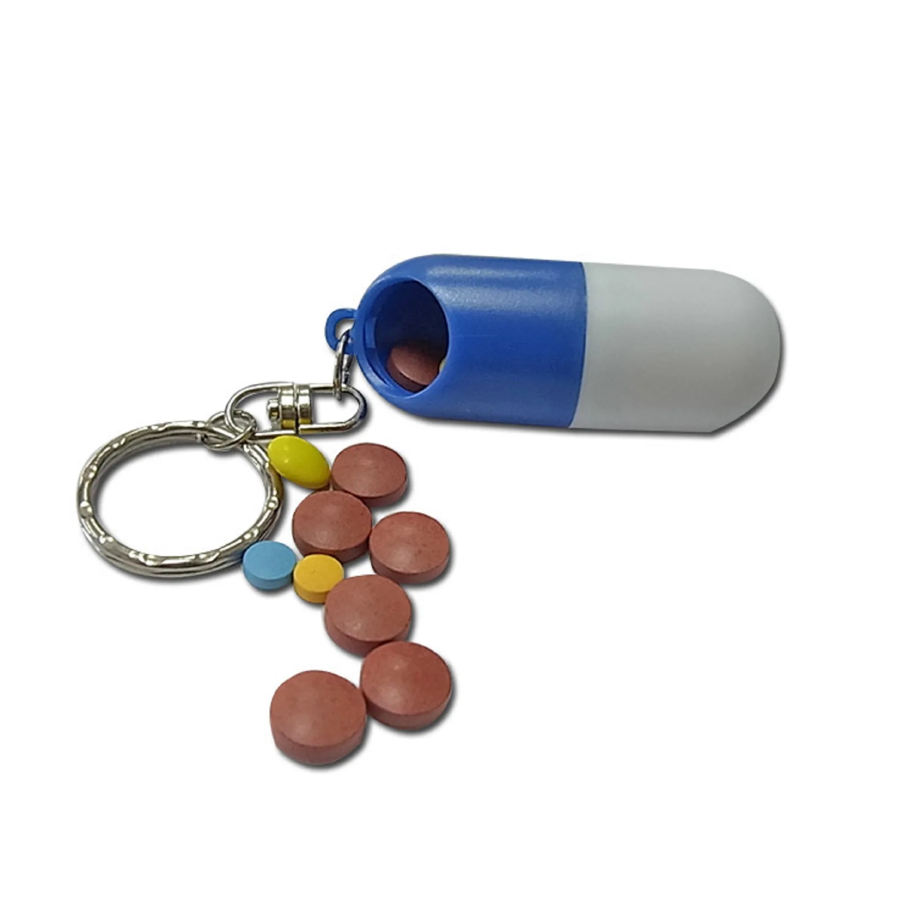 Capsule Shape Plastic Pill Box 8