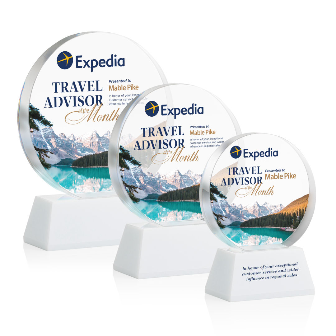Glenwood Vividprint™ Award on Base - White 5