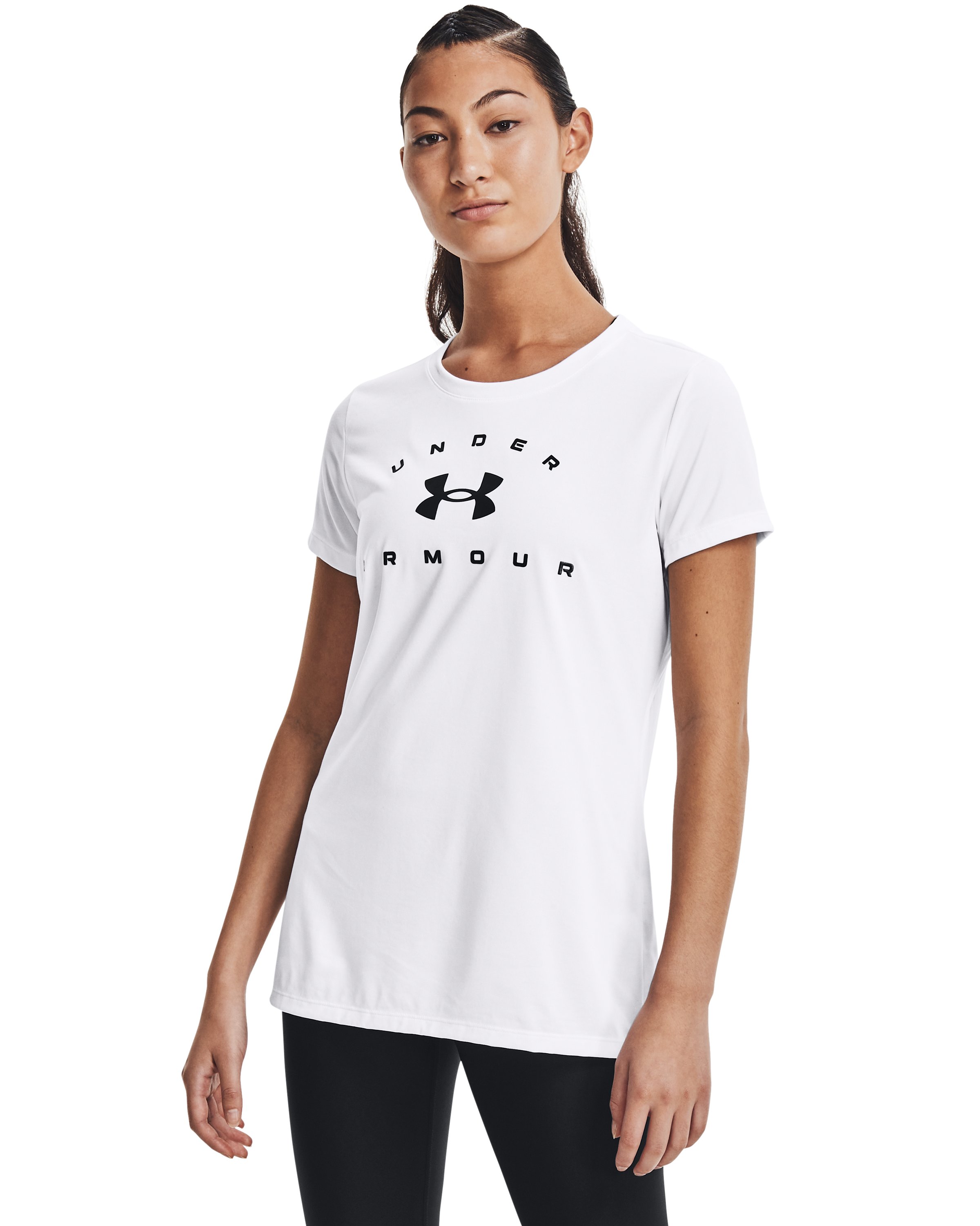 UA Tech Solid Logo Arch Women's Short Sleeve 2