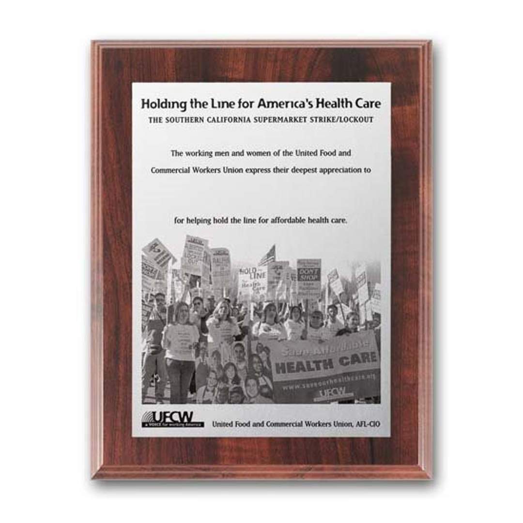 Metal Photo Plaq - Walnut Finish 4