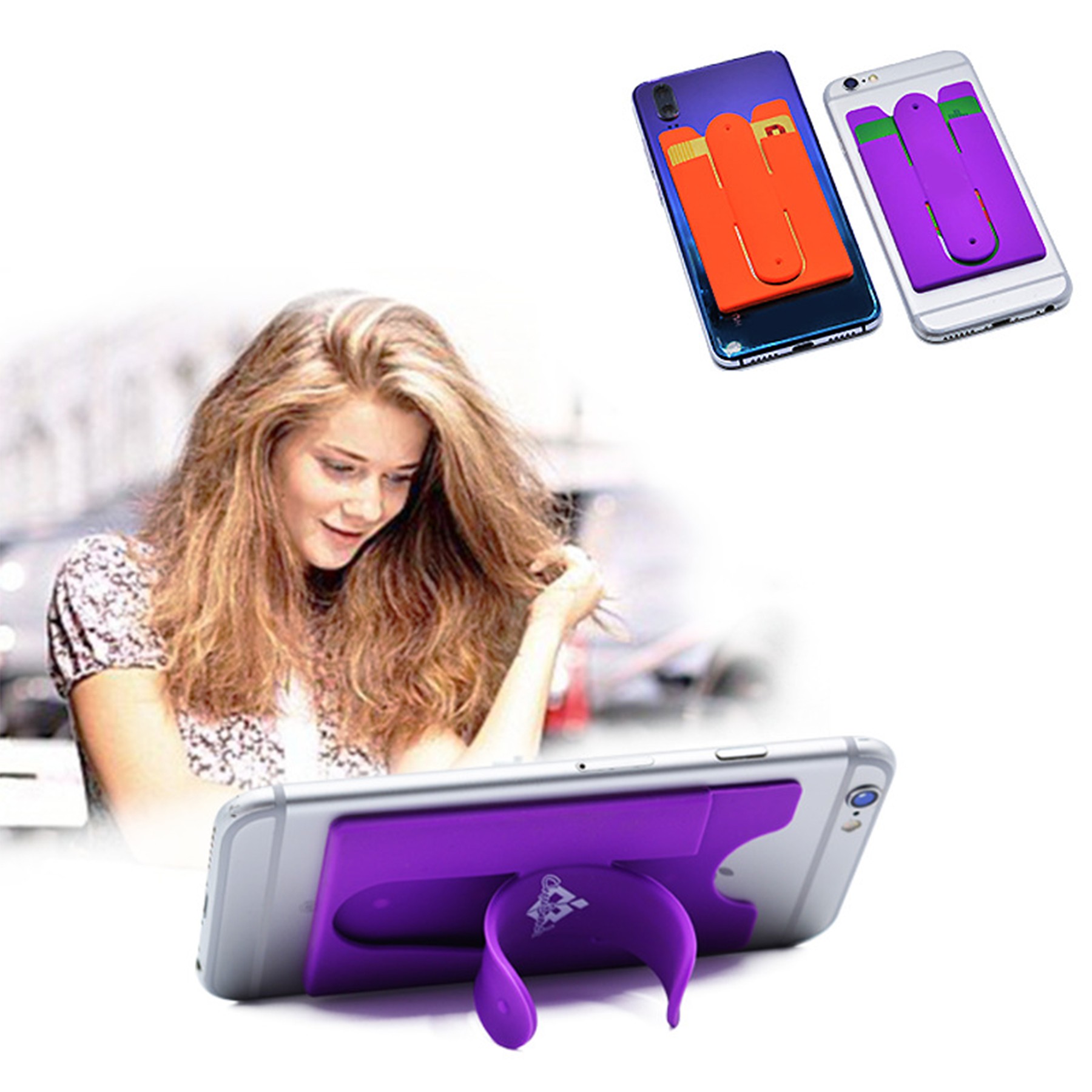 Silicone Smart Phone Kickstand Wallet 3
