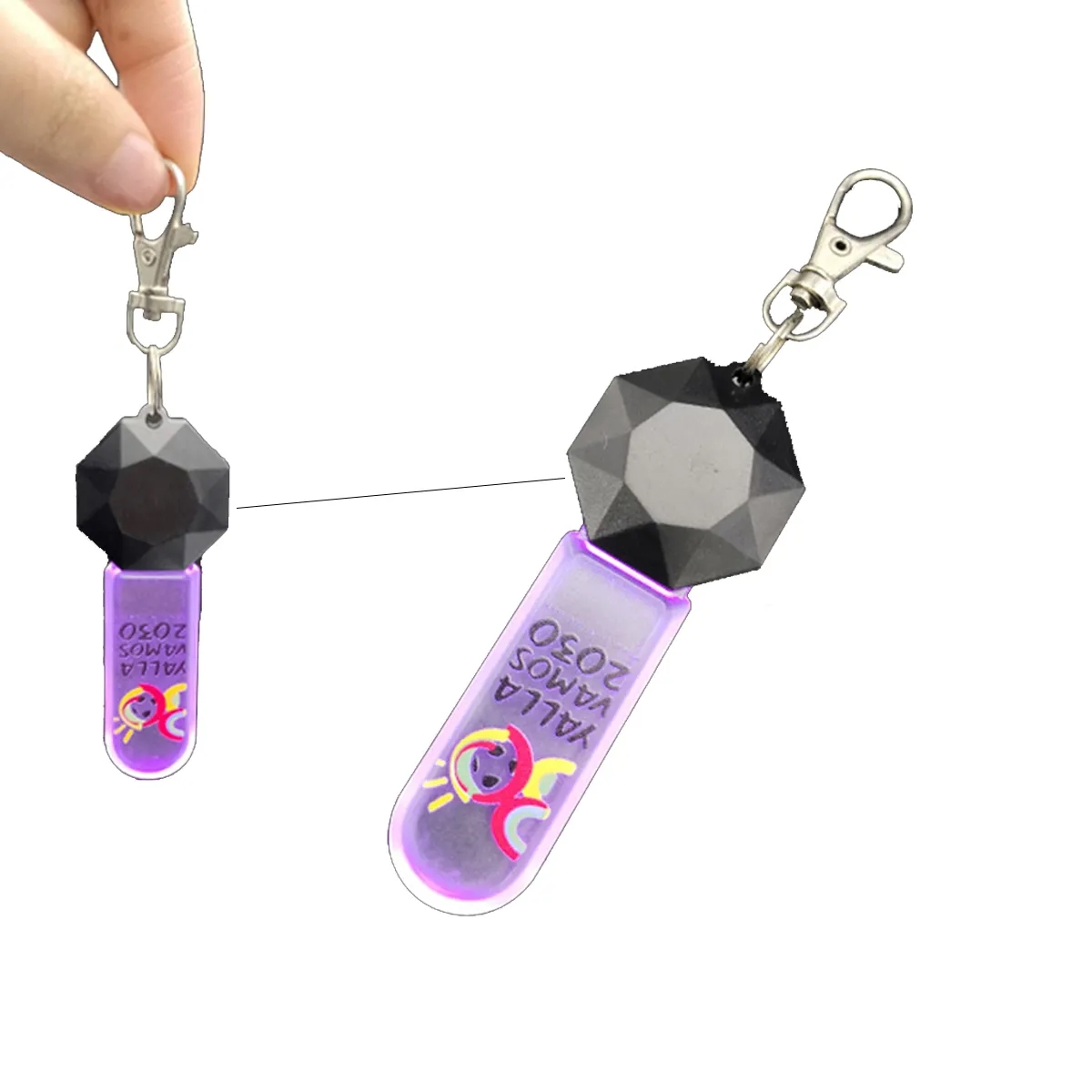 Custom LED Acrylic Keychain With Flashing Light 3