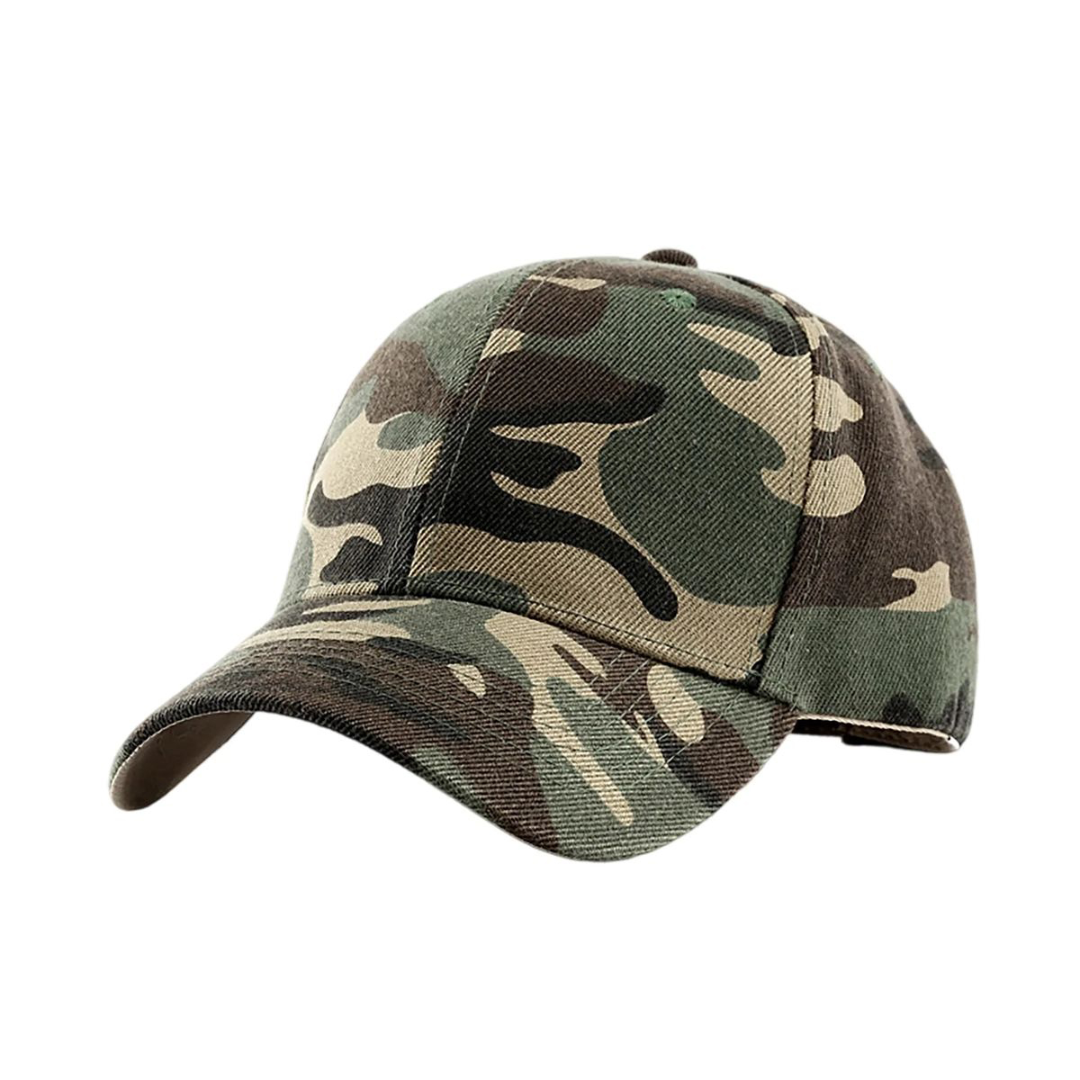 Adjustable Cotton Cap with Camouflage Design 3