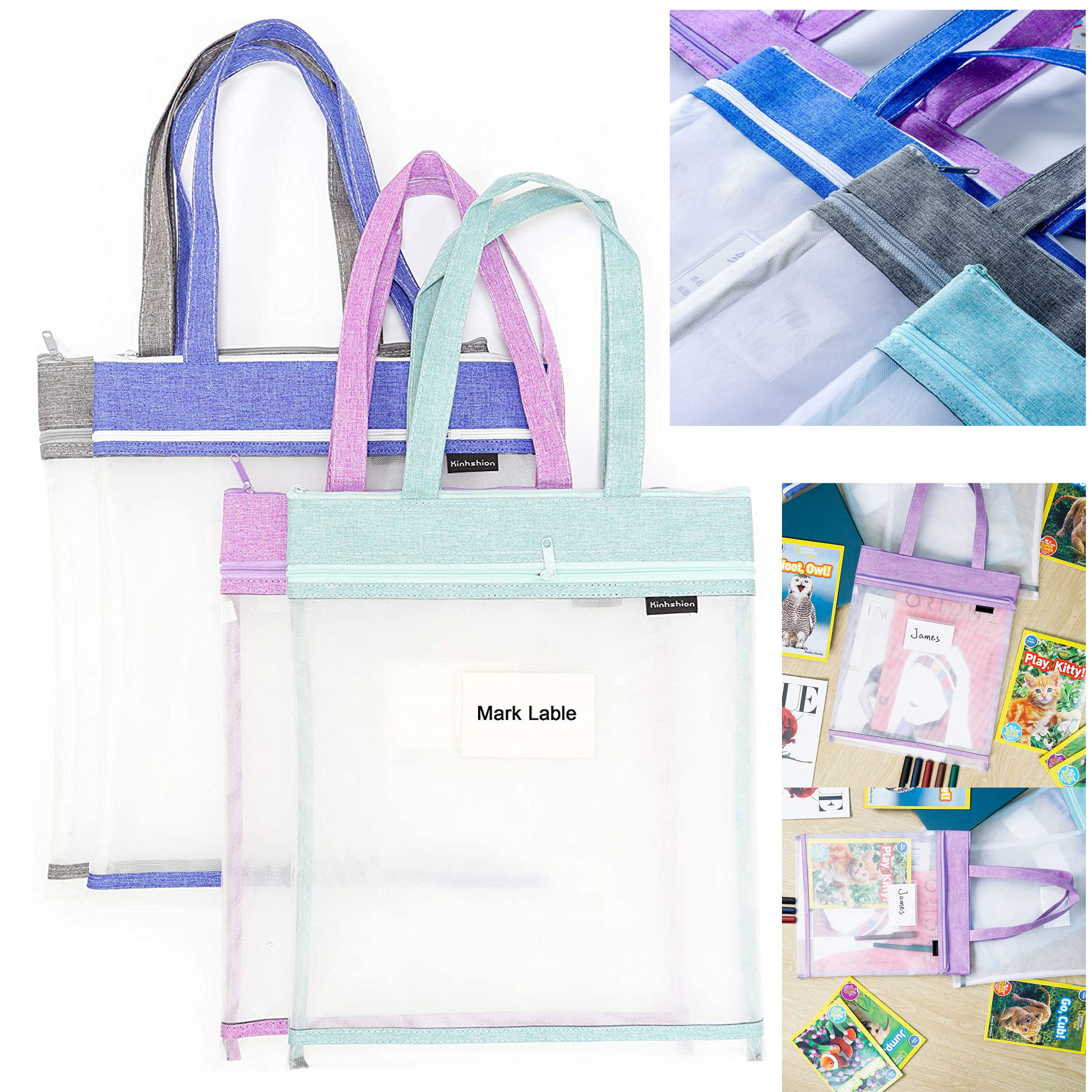 Student Book Pouch with Clear Name Card