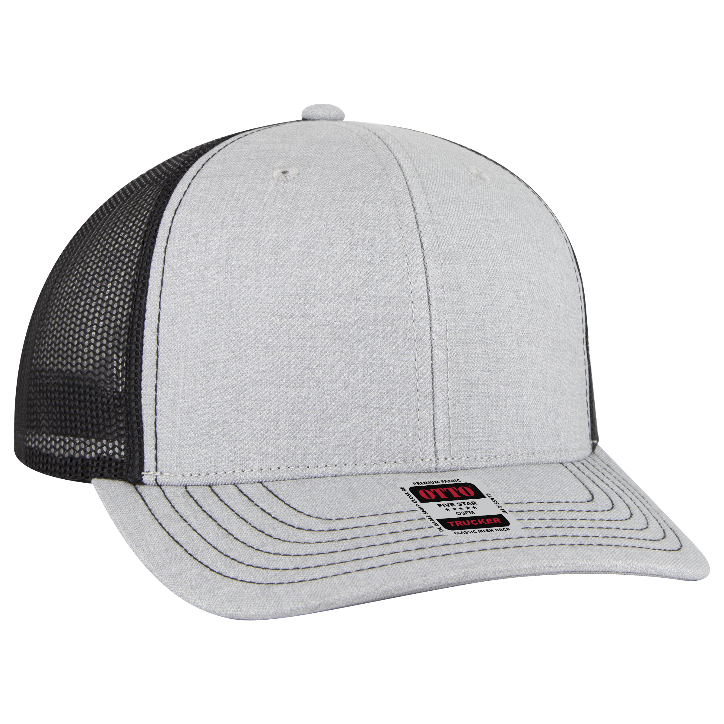 OTTO CAP® 6 Panel Mid Profile Mesh Back Trucker Hat 115