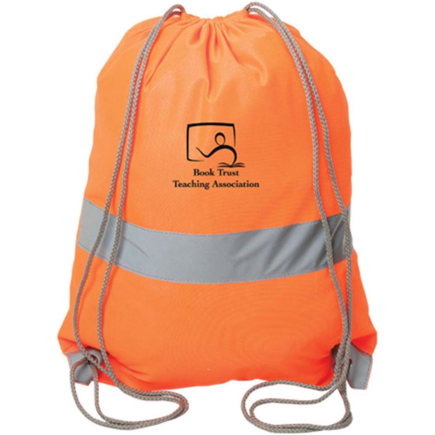 Sports Cinch Bag Reflective Tape Safety Drawstring Backpack 2