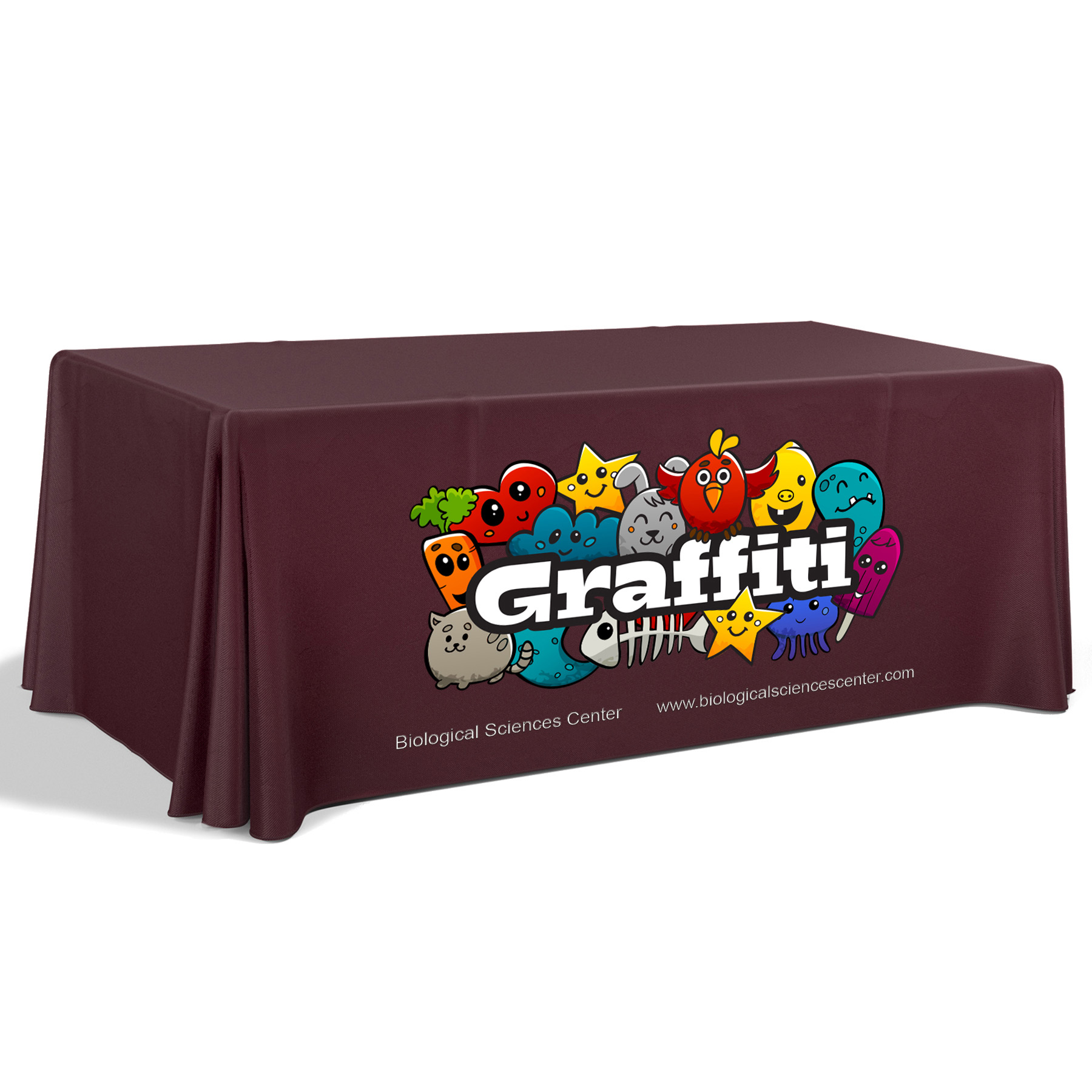 6' Premium Draped Standard Table Cover(Full Color Dye Sublimation) 9