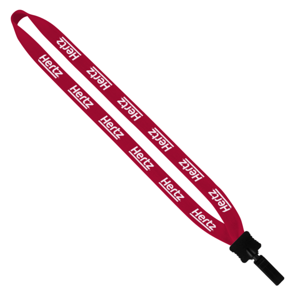 3/4" Cotton Lanyard with Plastic Clamshell & Bulldog Clip 20
