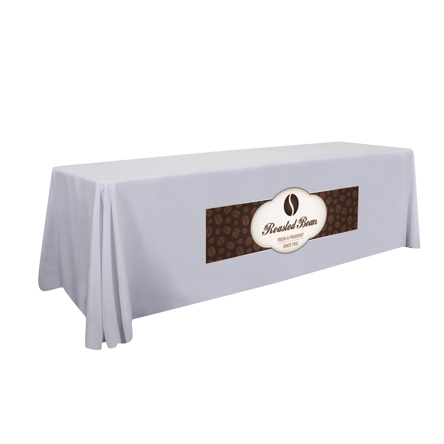 8' Stain-Resistant 4-Sided Table Throw (Full-Color Imprint, One Location) 2