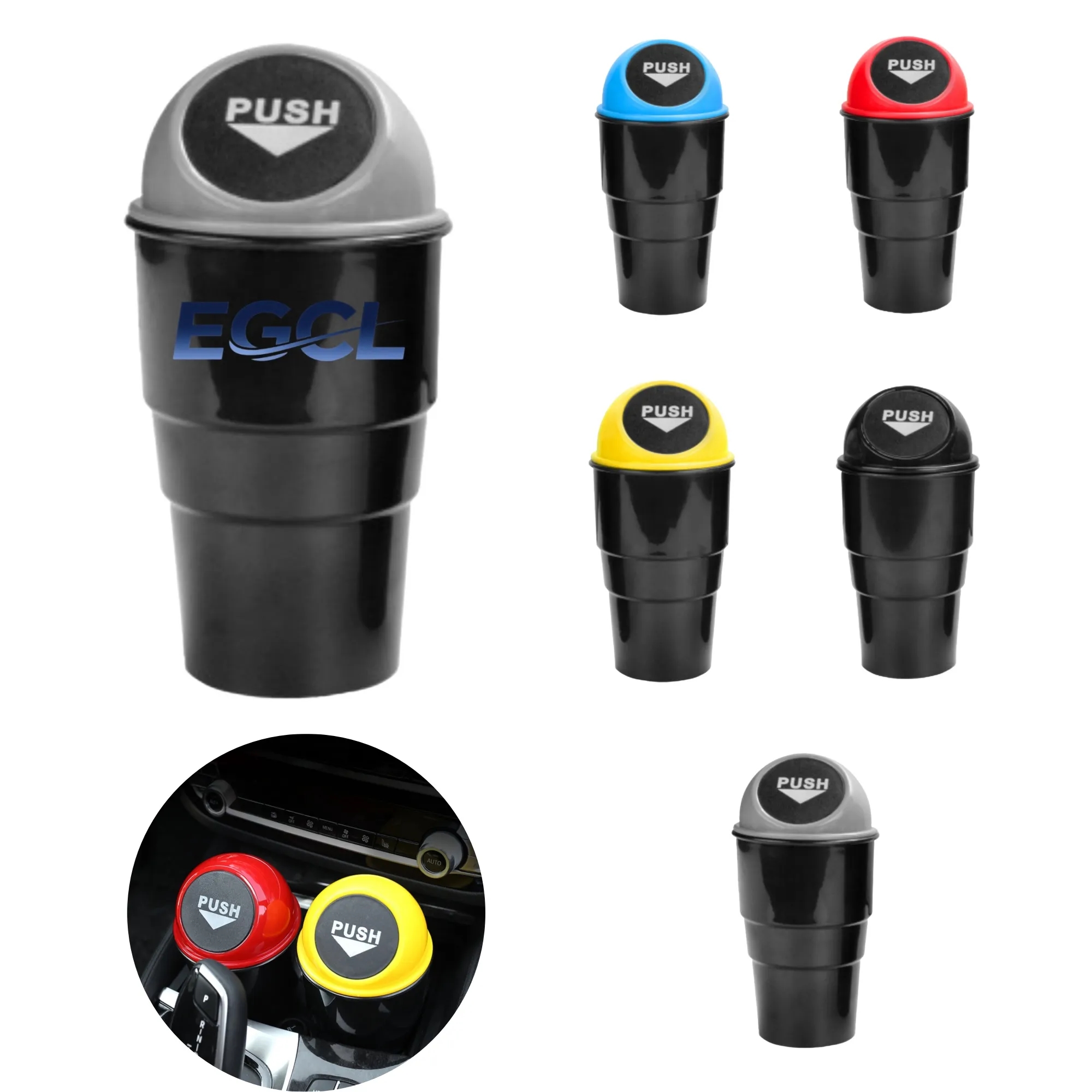 Mini car trash can round
