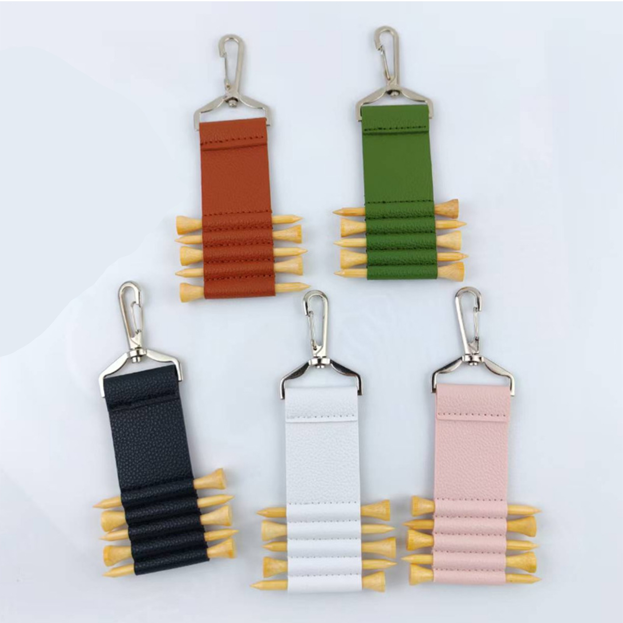 PU Leather Golf Tee Holder Pouch 3