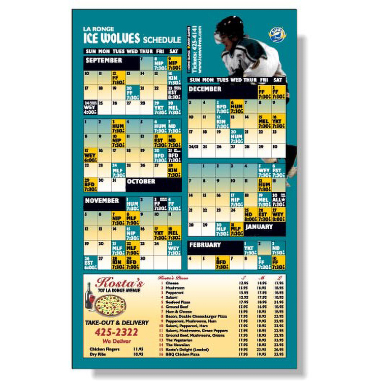 Stock Rectangle Magnet (5"x8") Square Corners Full Colour Imprint White Vinyl Topcoat