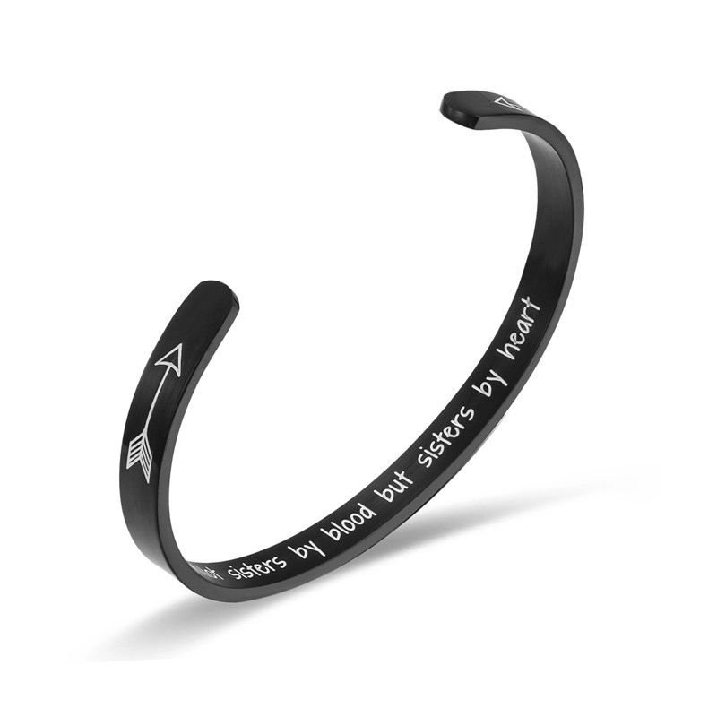 Steel Open Bracelet- Black, Gold, RoseGold 8