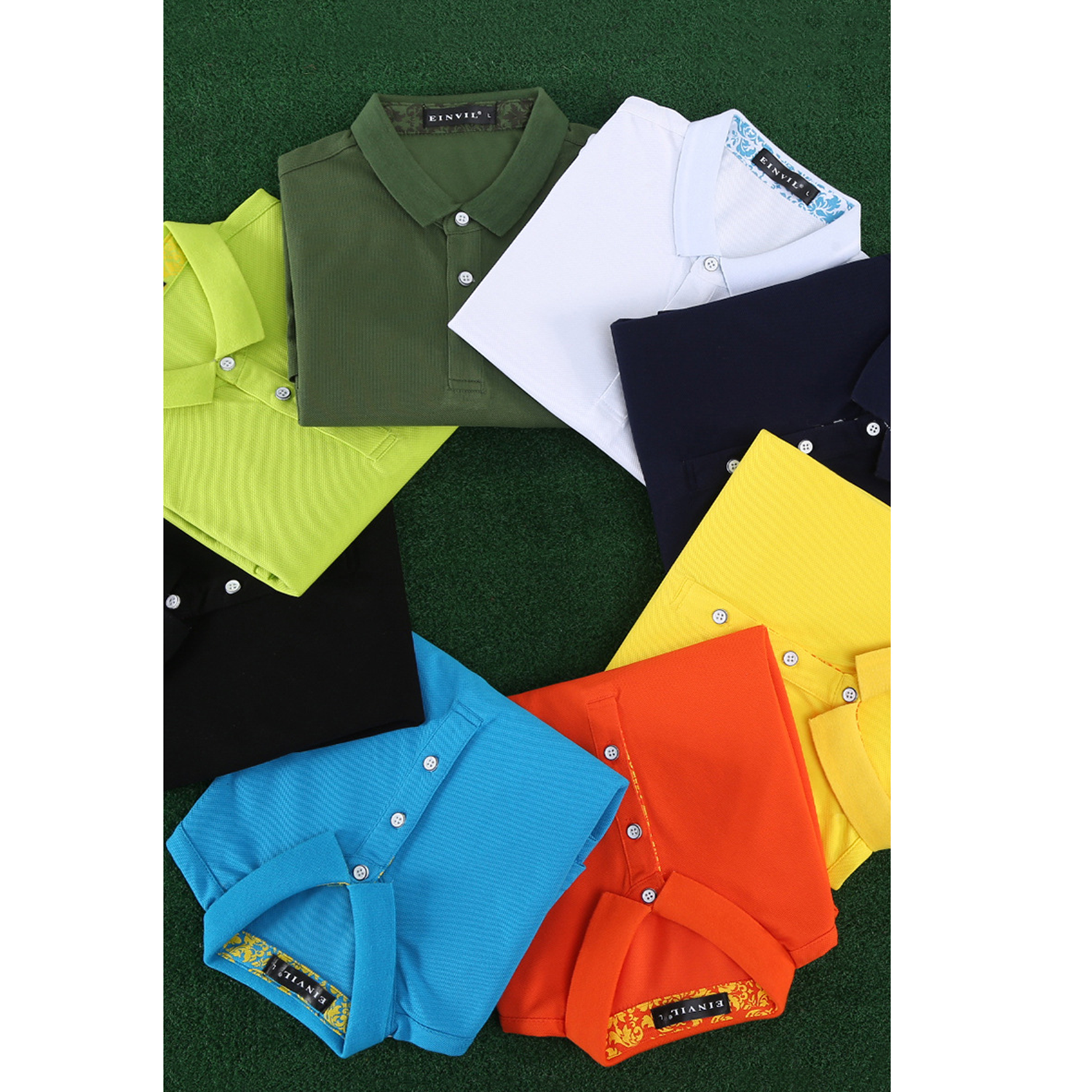 Casual Collared Polo Shirts Short Sleeve Cotton 2