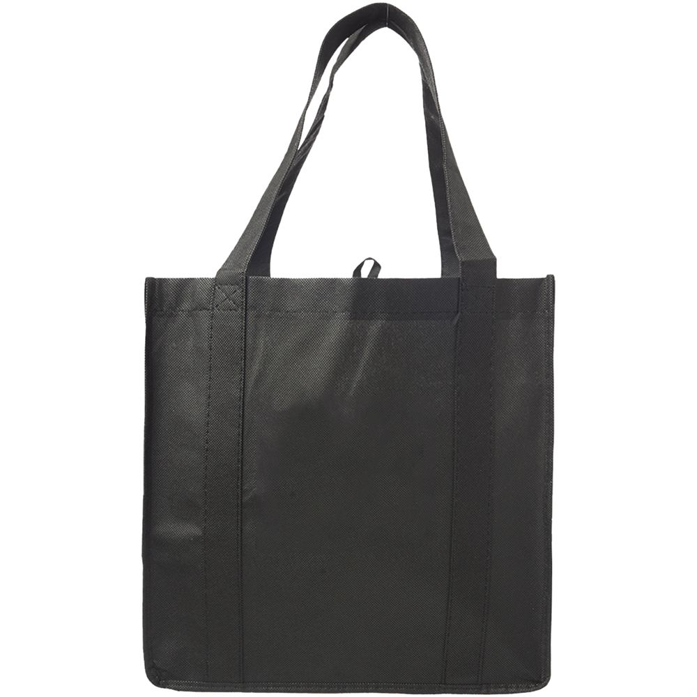Reusable Thunder Non-Woven Grocery Tote Bag W/ Gusset USA Decorated (12.62" x 13" x 8.75")