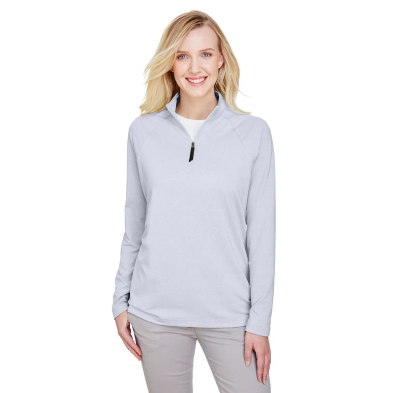 Devon & Jones CrownLux Performance™ Ladies' Clubhouse Micro-Stripe Quarter-Zip 2