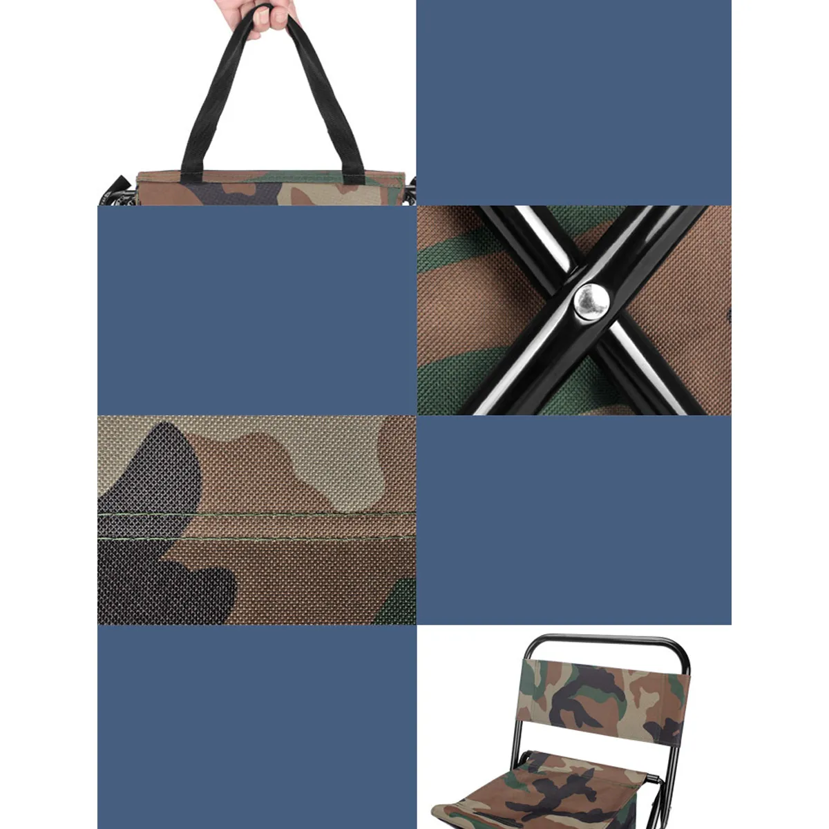 Versatile Outdoor Folding Camping Fishing Seat BBQ Stool 7