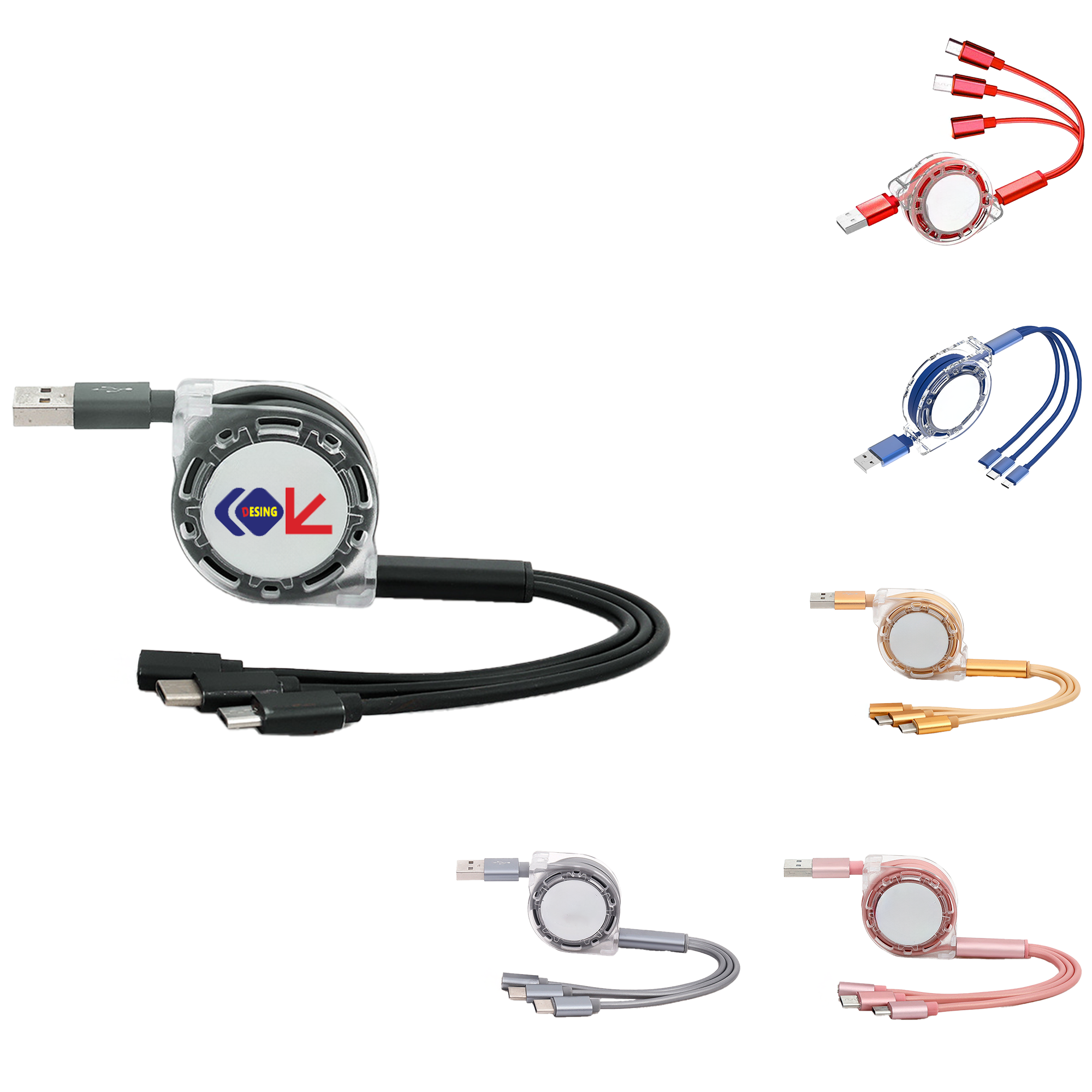 Portable 3-in-1 Data Cable 2