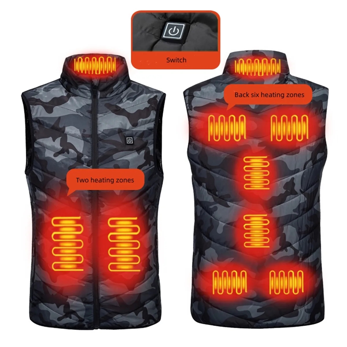 Heated Vest 9 Heating Zones 4