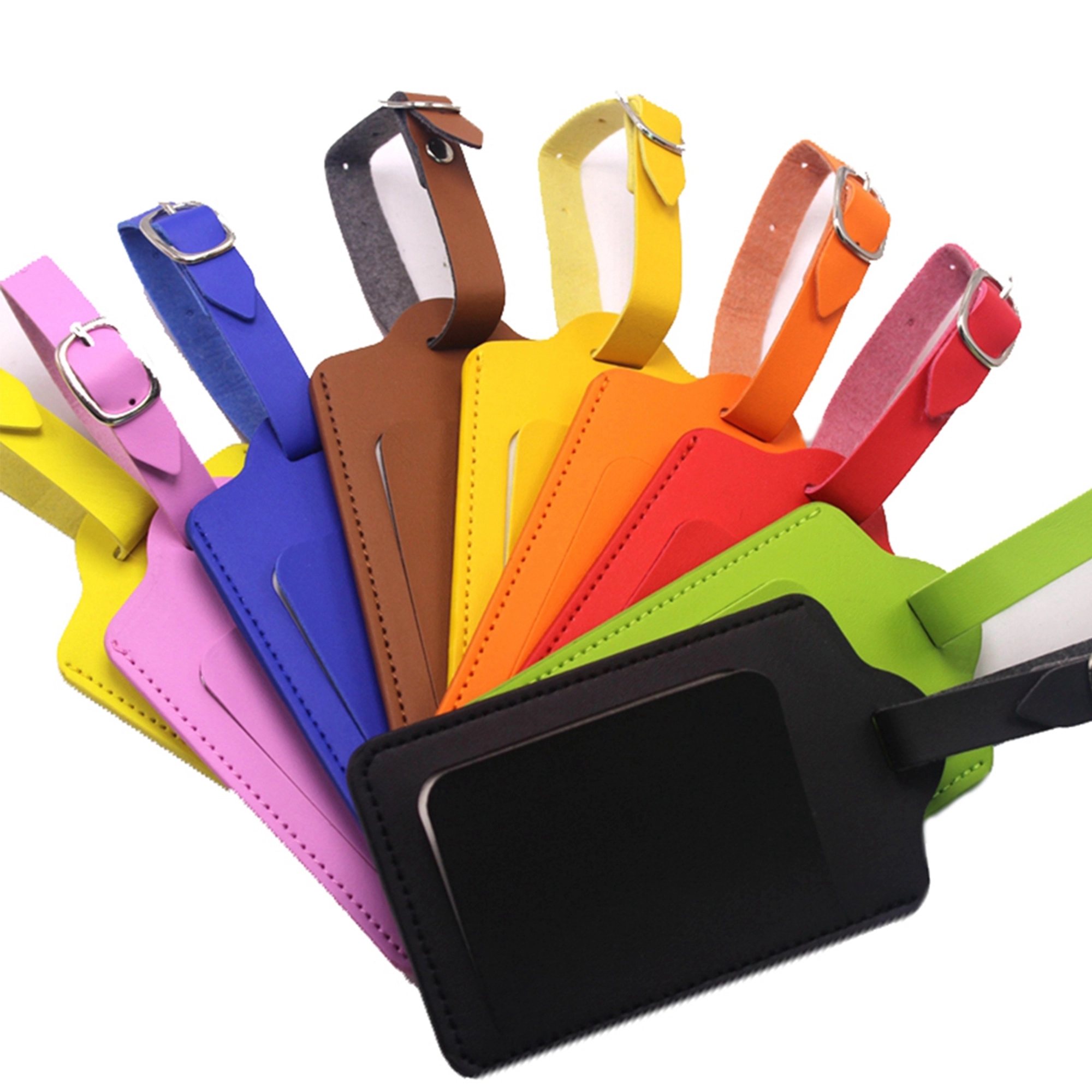 PU Leather Travel Baggage Labels Name Tag