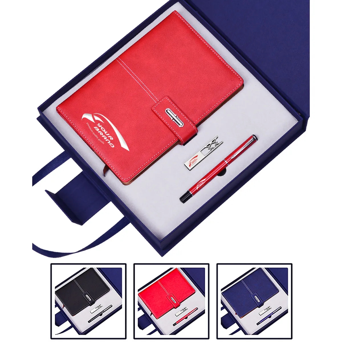 Business Team Gift Sets W/ Cup Umbrella Notebook Pen U Disk 8