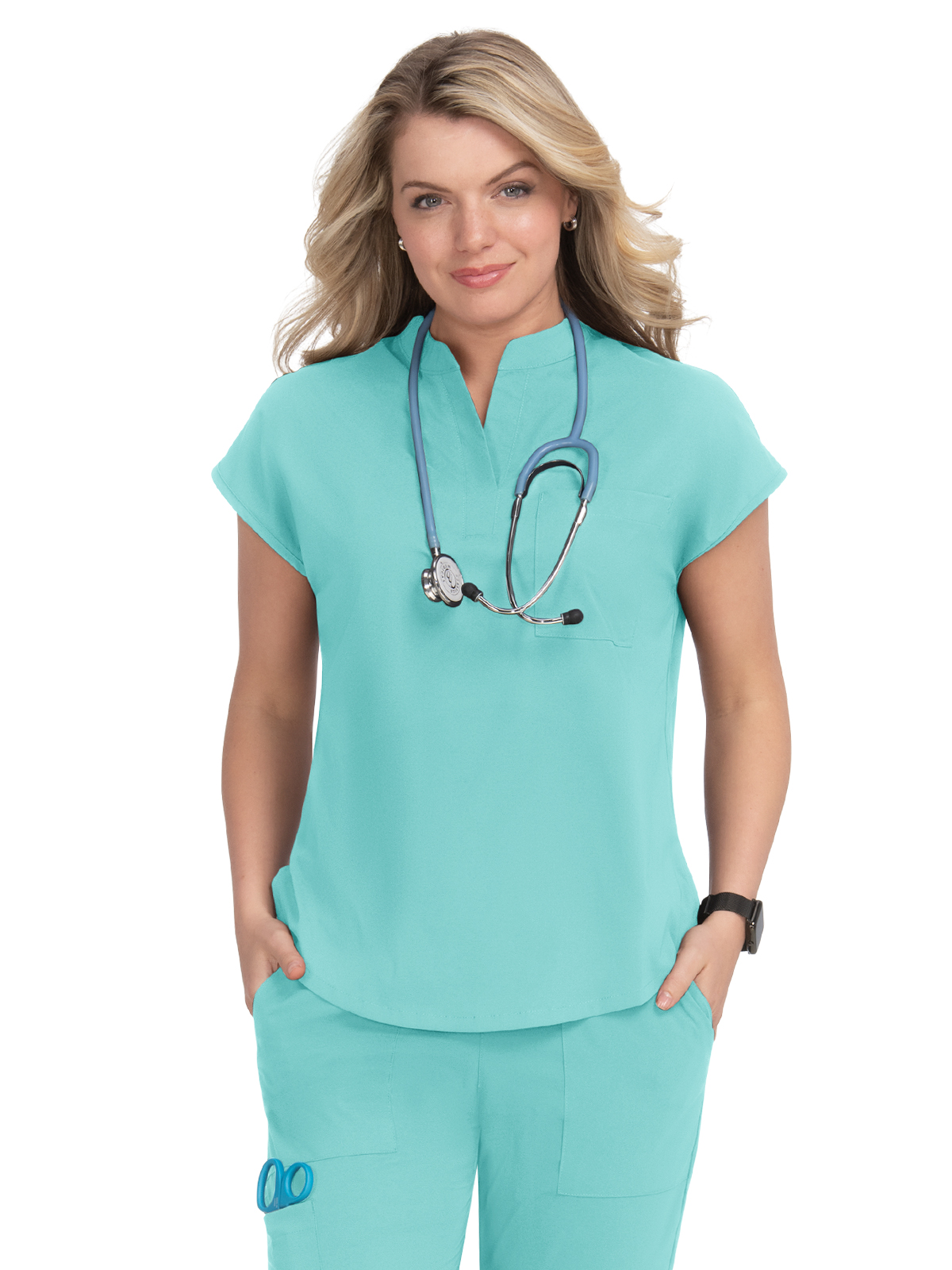 koi - Basics - Women's One-Pocket Stretch Tuck-In Ari Top 25