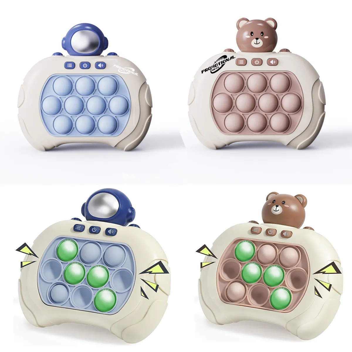Fast Push Bubble Stress Pop Light Up Handheld Game 2