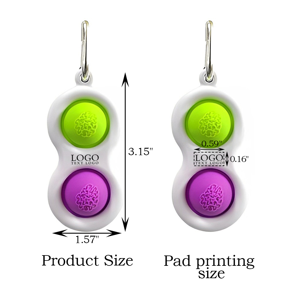 Push Pop Bubble Fidget Toy Keychains 7