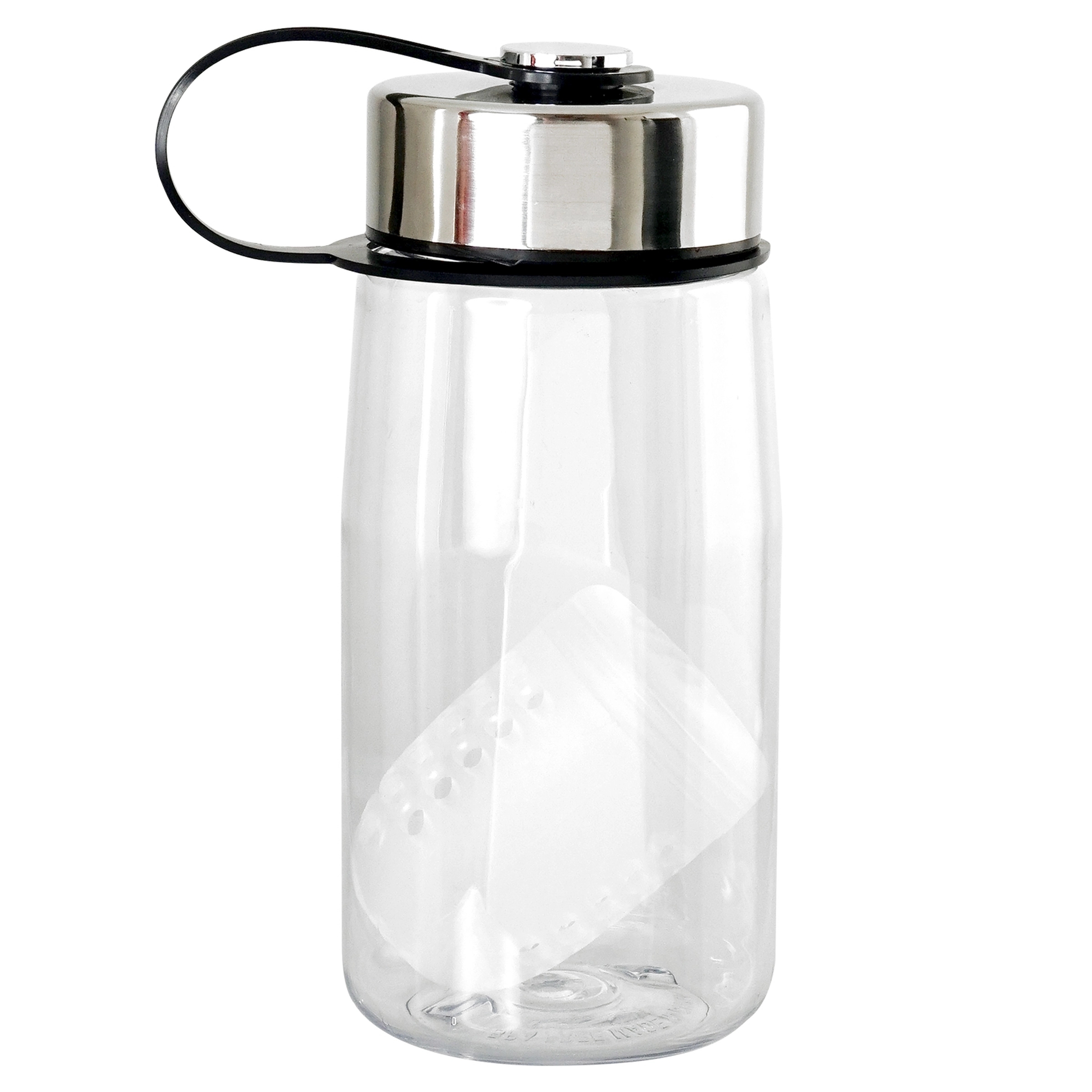 Metal Lanyard Lid 18 oz. Recycled Bottle with Floating Infus 15