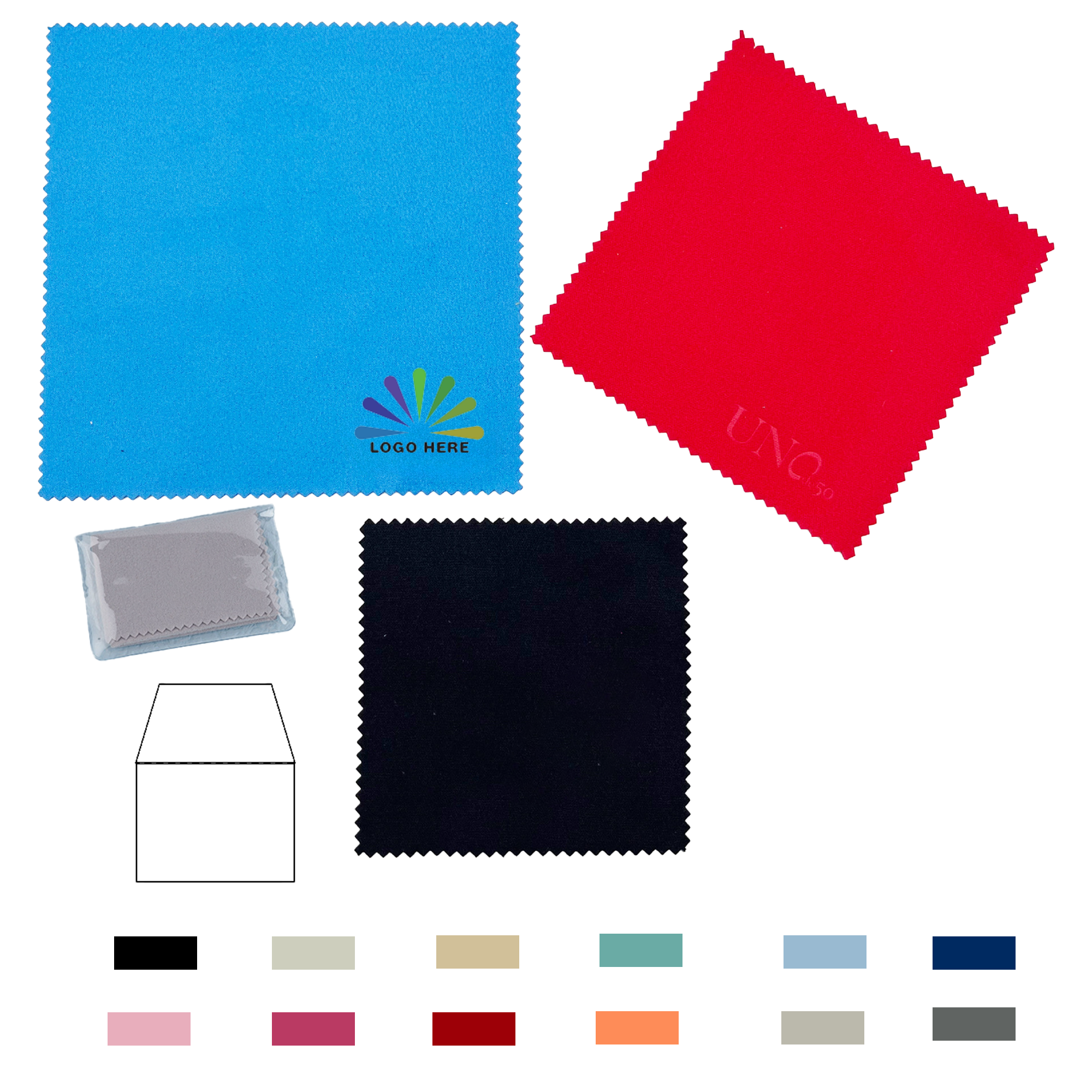 Promotional Lens Cleaning Cloth with Logo and Travel Case 1