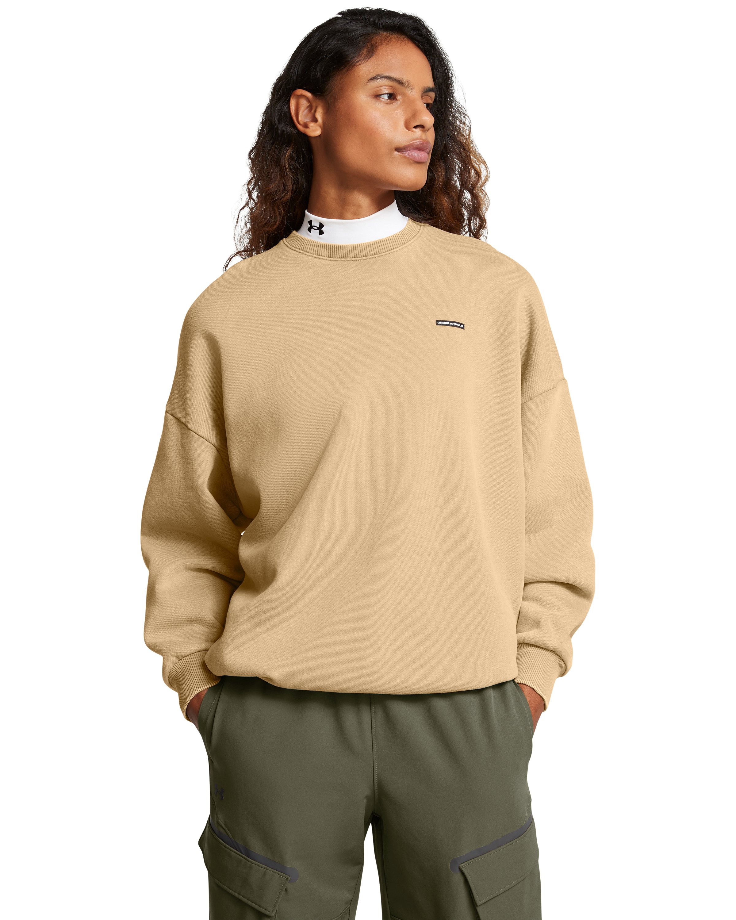 UA Icon Heavyweight Fleece Women's Oversized Crew 4