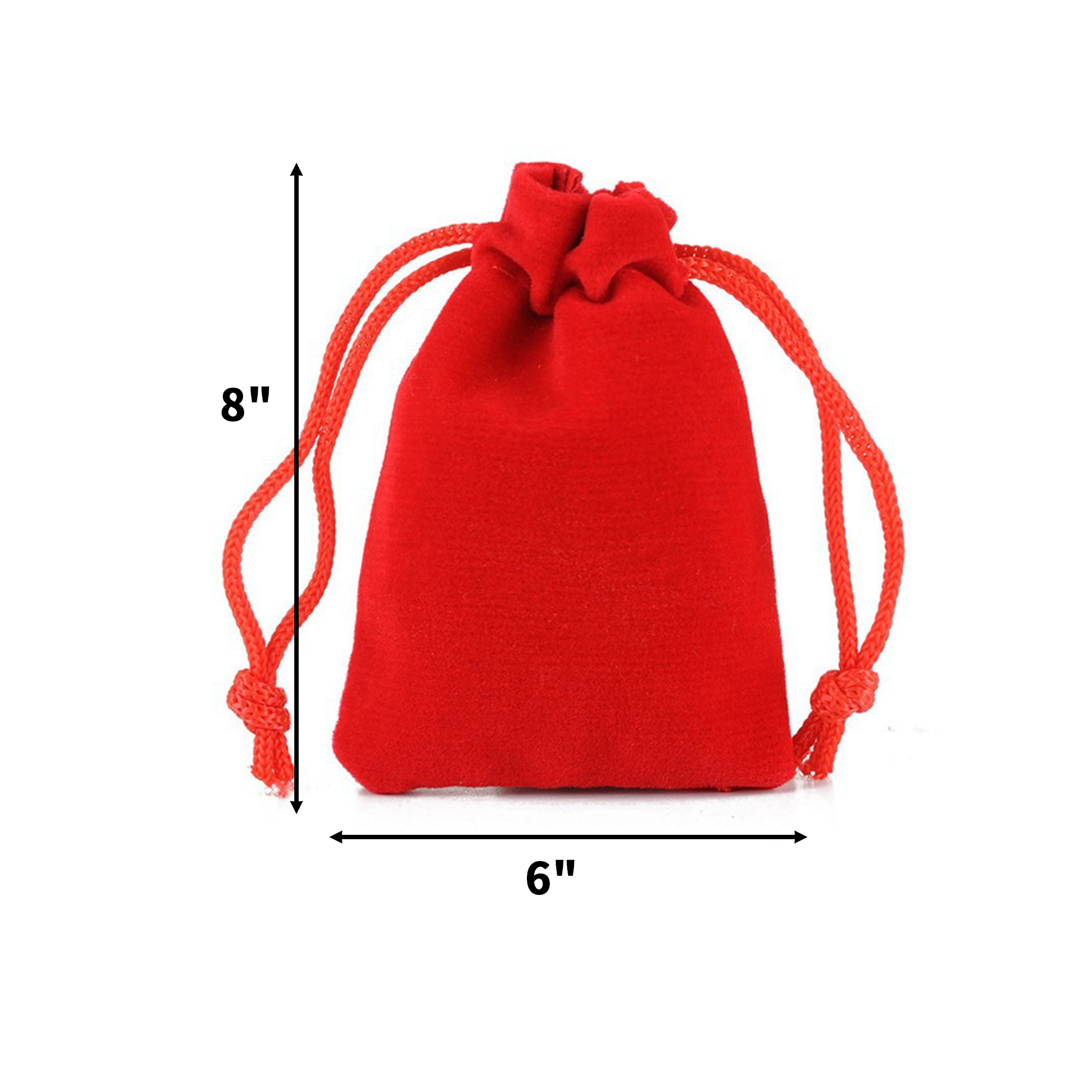 Velvet Drawstring Bag 6" x 8" Soft Gift Pouch 4