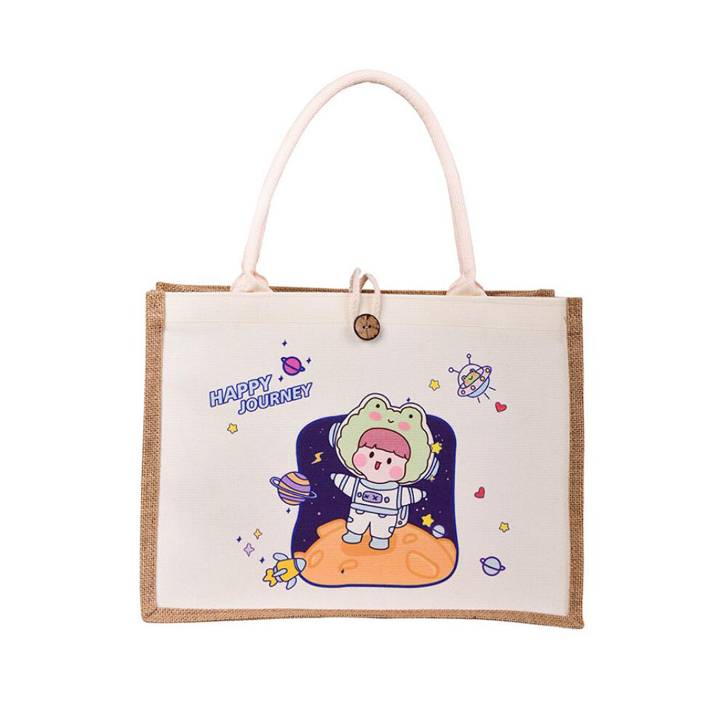 Jute Burlap Grocery Tote Gift Bags, custom tote bag with logo imprint 2