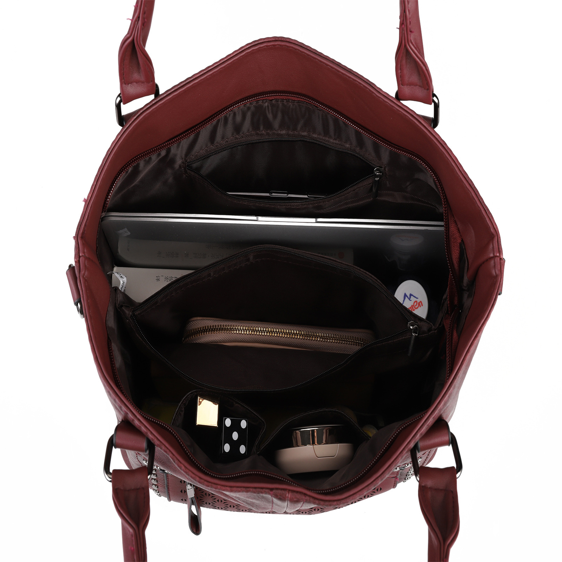 PU Top Handle Bags with Rivet Multi 6
