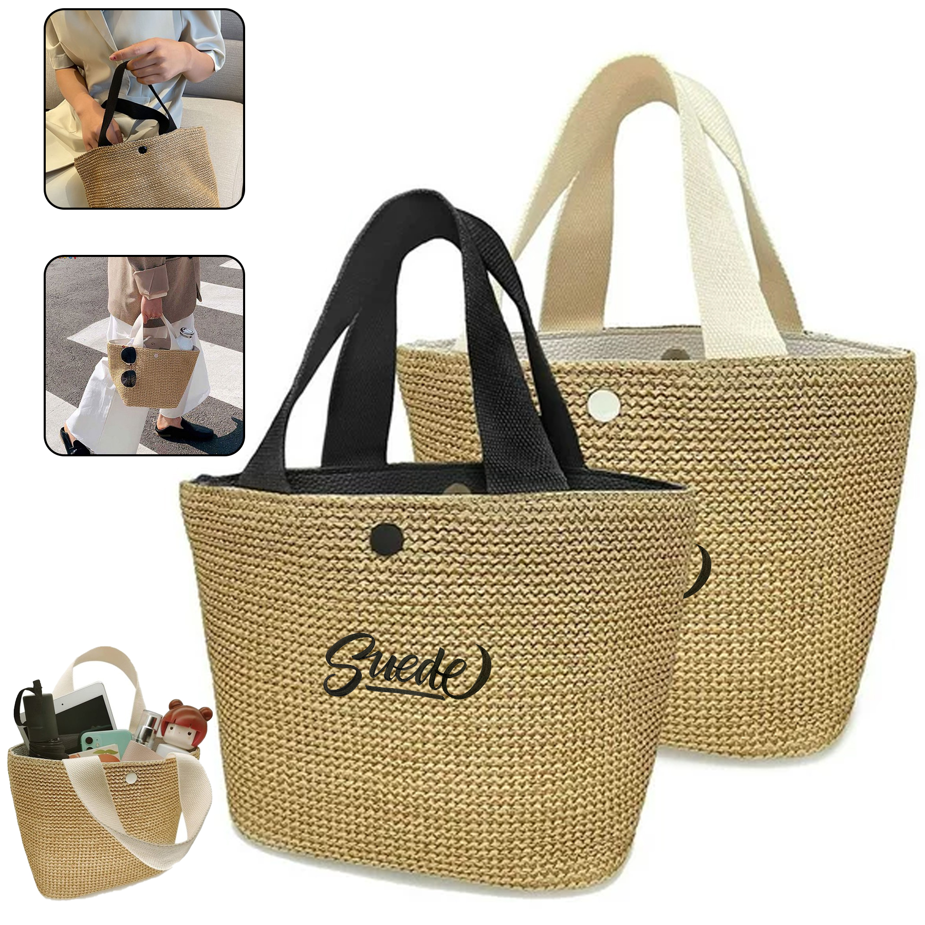 Summer Straw Woven Tote Bag 2