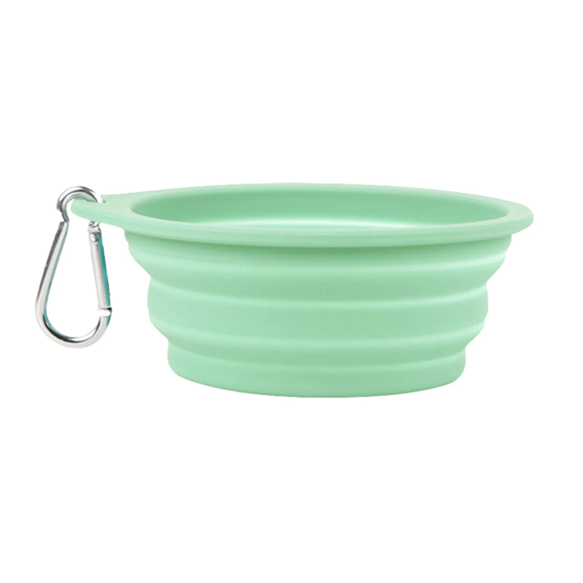 Collapsible Travel 20oz Silicone Pet Bowl with Carabi 4