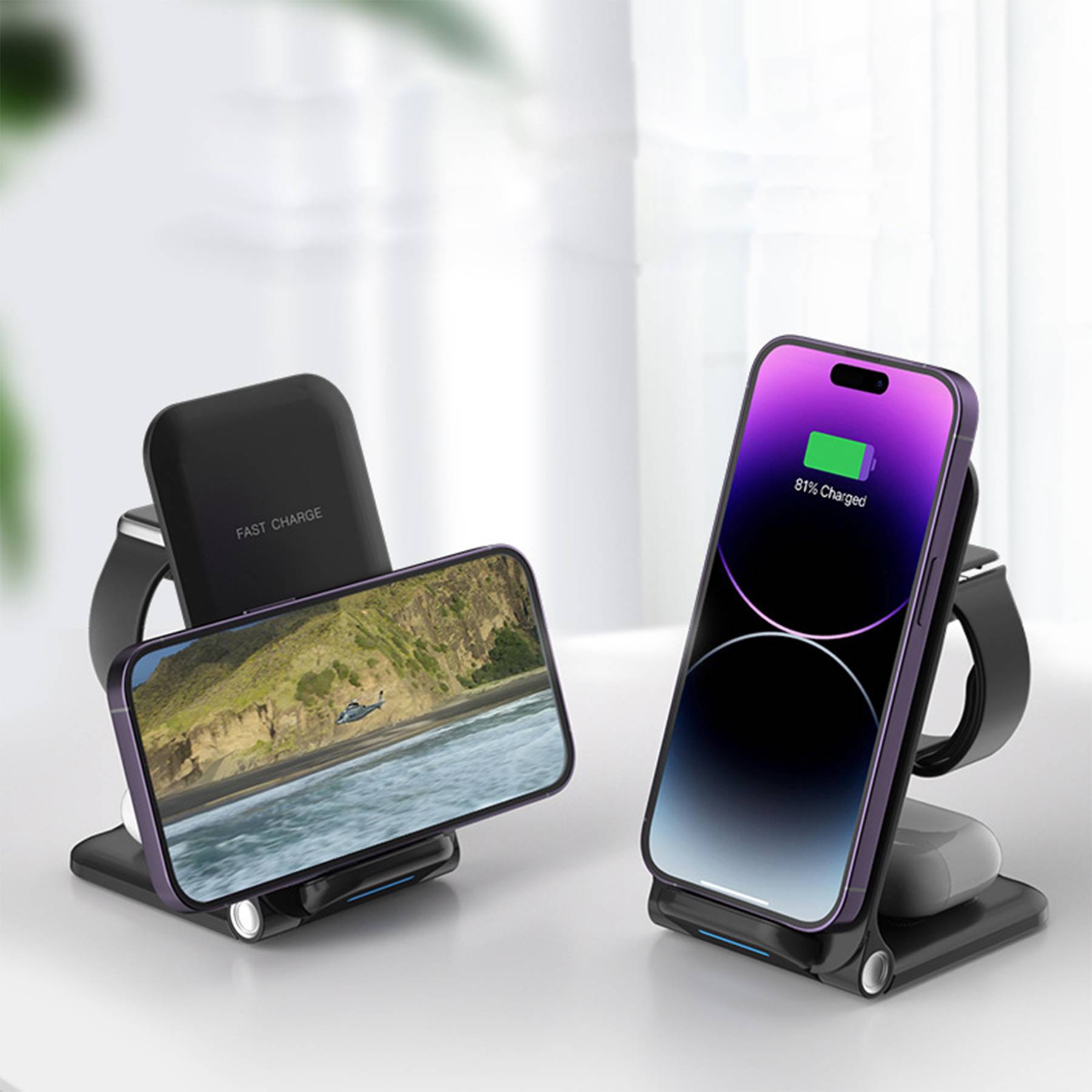 3-in-1 Vertical Folding Wireless Charger 4