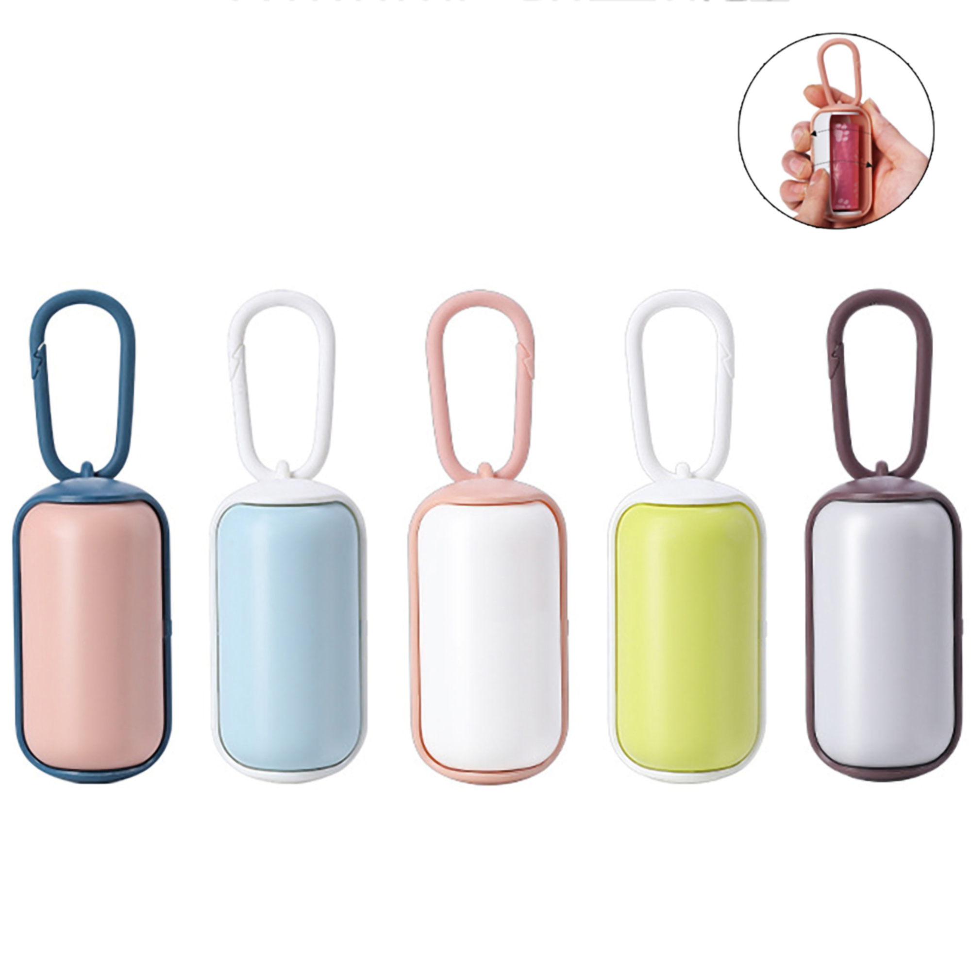 Portable Dog Poop Bag Holder w/Carabiner 3
