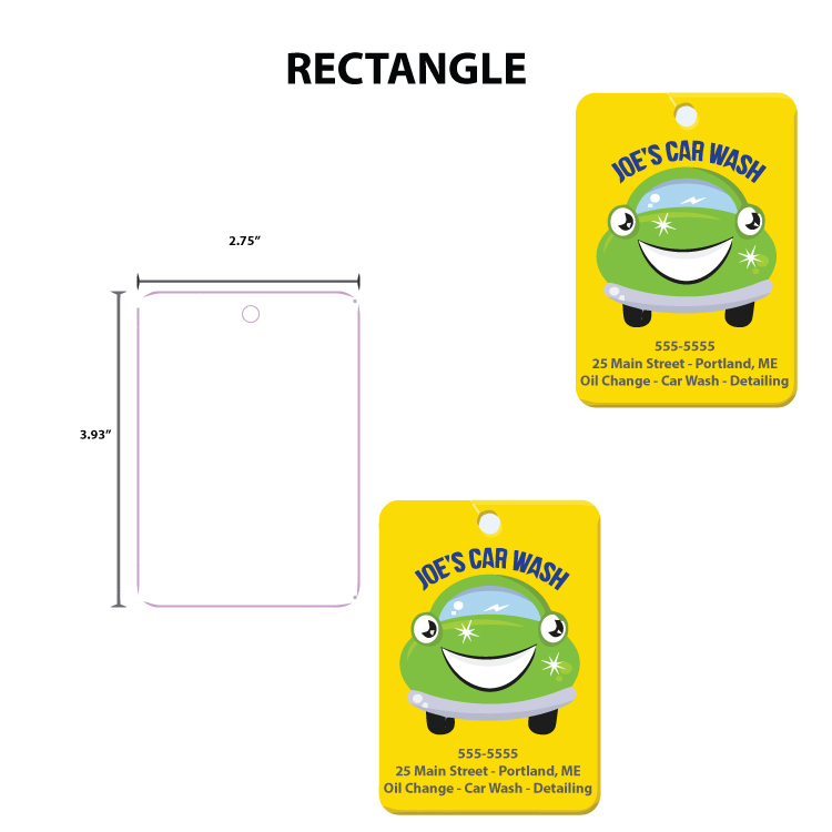 Rectangle Shape Custom Air Fresheners - Top 10 Scents 2