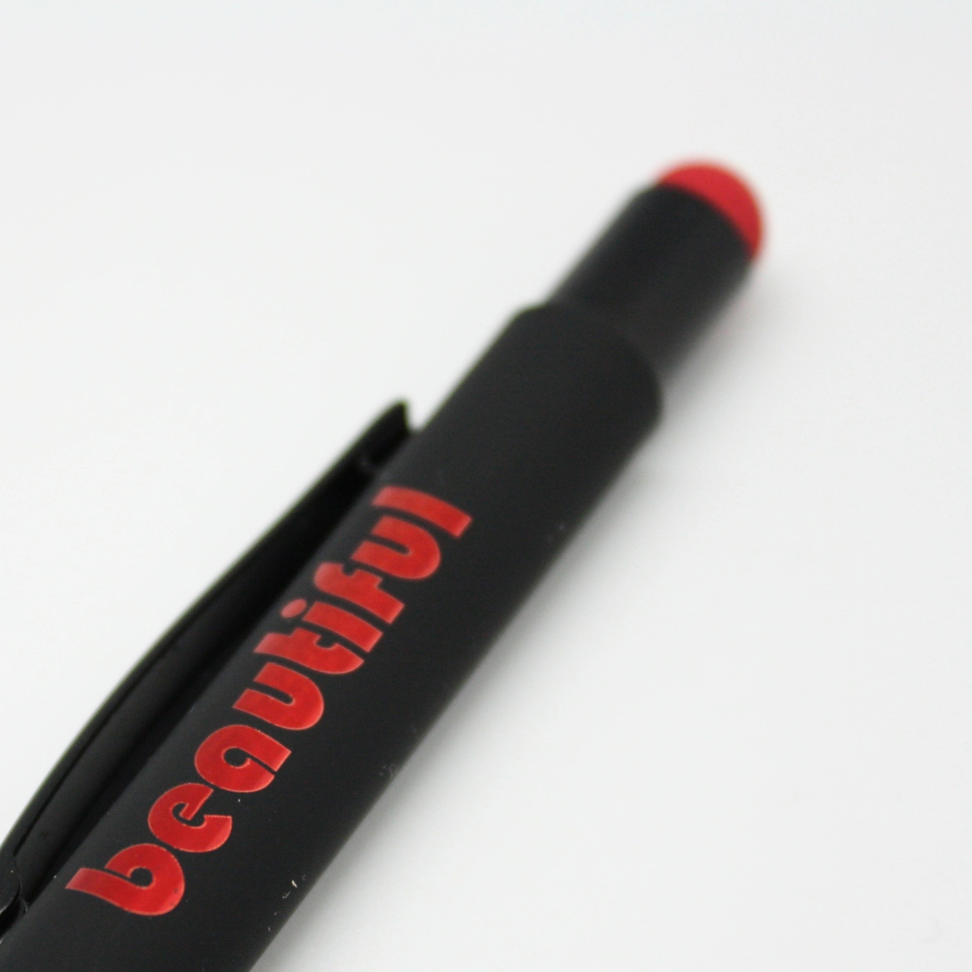 Soft-Velvet-Touch Click Metal Stylus Pen with Color Logos 4