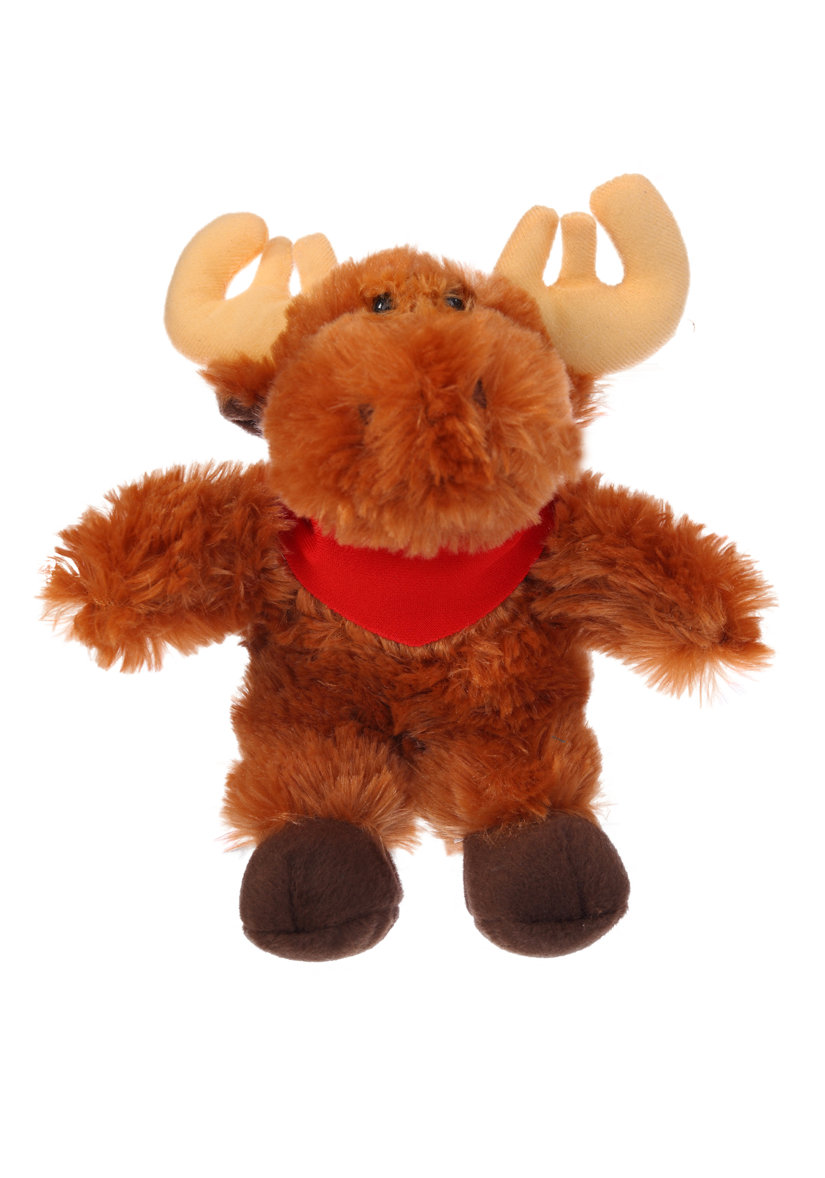 Soft Plush Stuffed Moose with Bandana 5