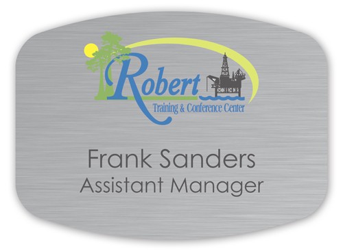 Laminated Personalized Name Badge (2.75x3.75") Arched Rectangle