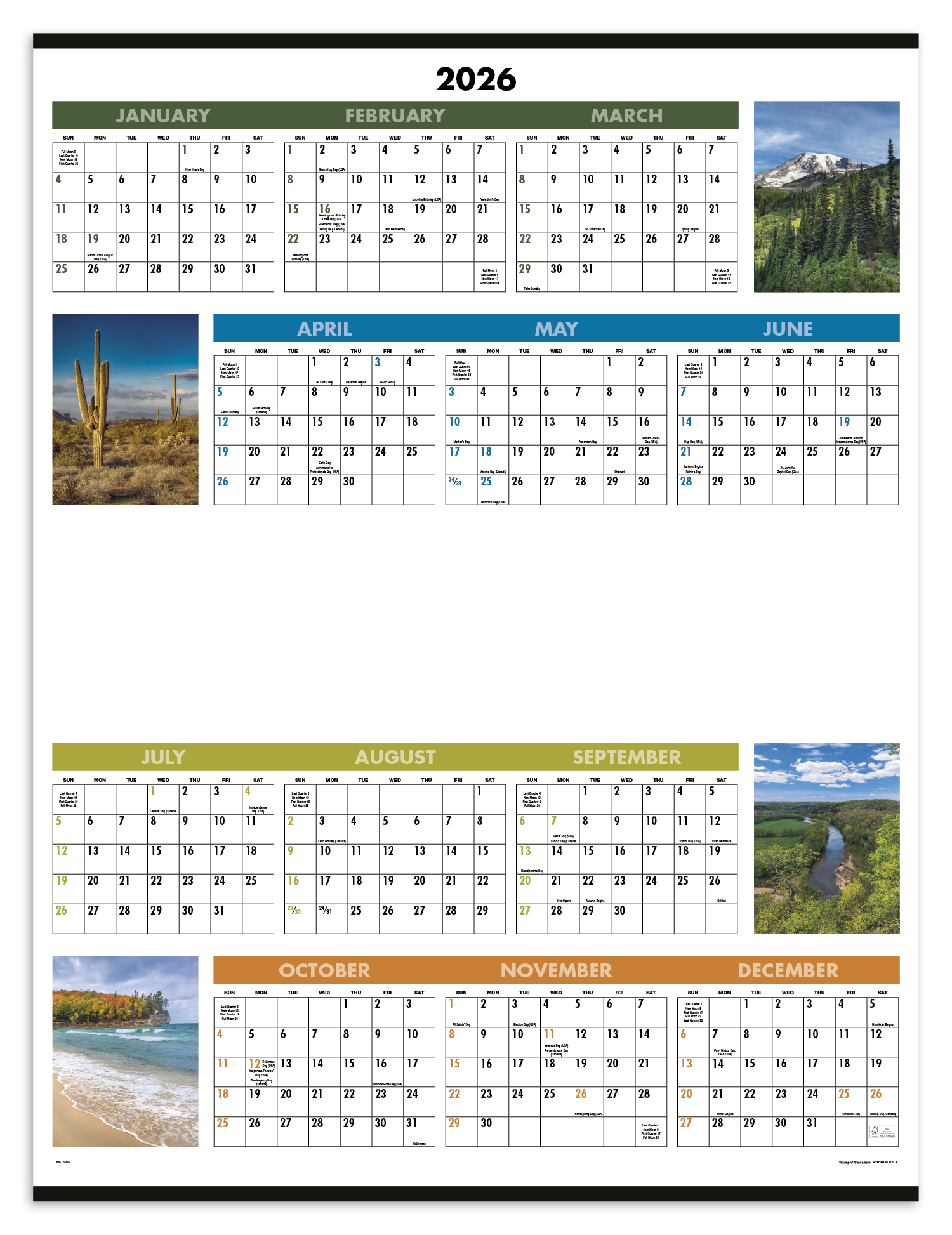 Triumph® Calendars Scenic Span-A-Year Calendar 2