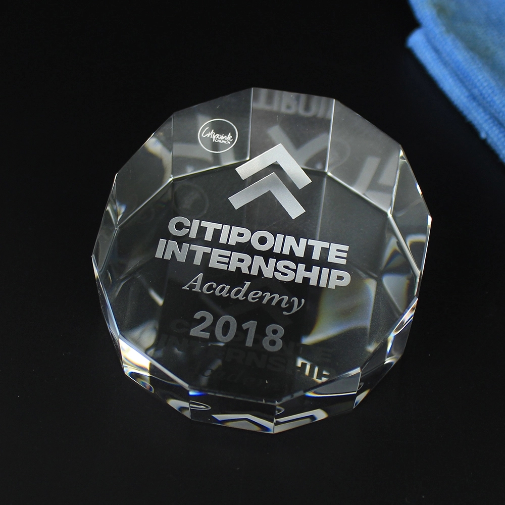 CRYSTAL PRISM PAPERWEIGHT 7