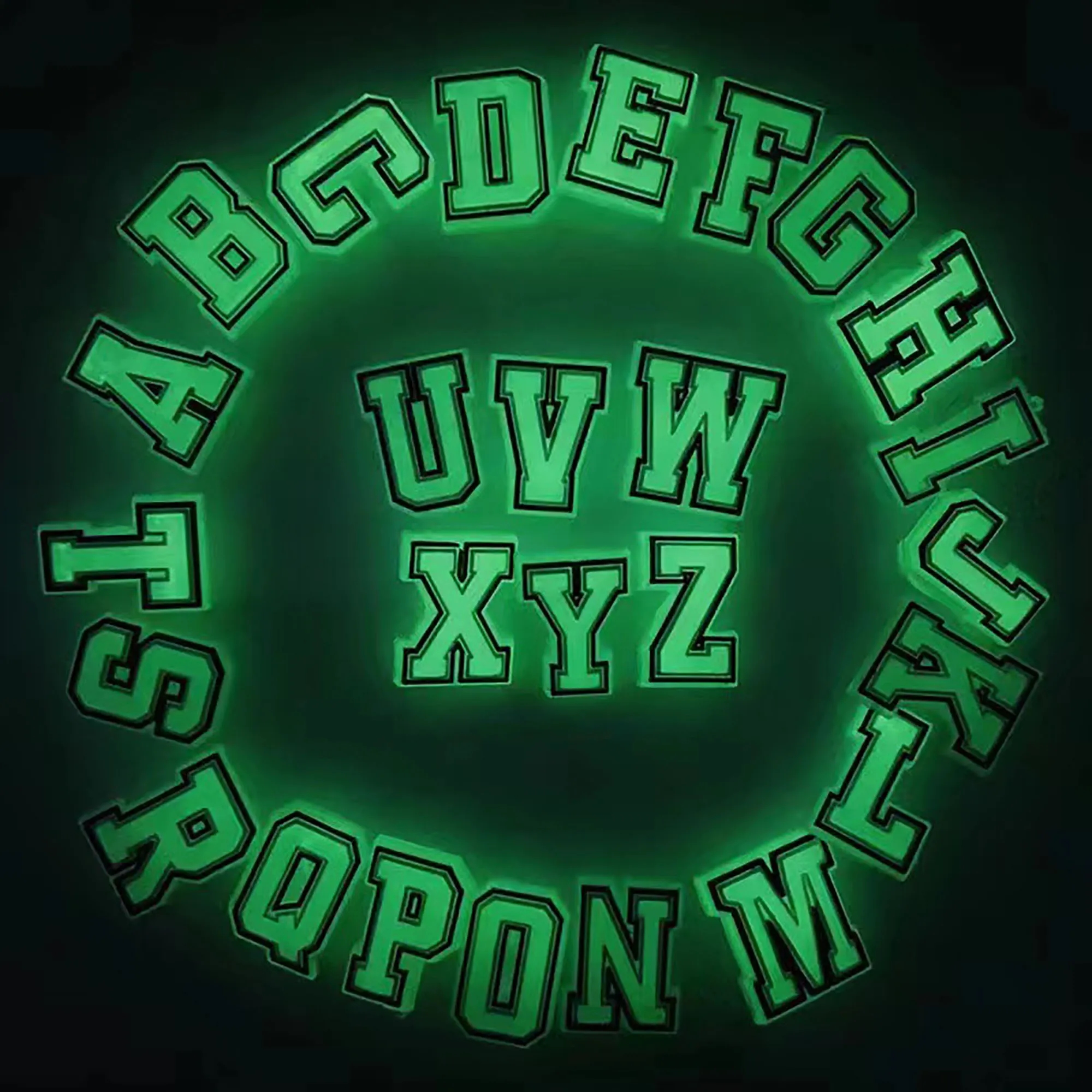 Custom PVC Glow In The Dark Letters Shoe Charms 3