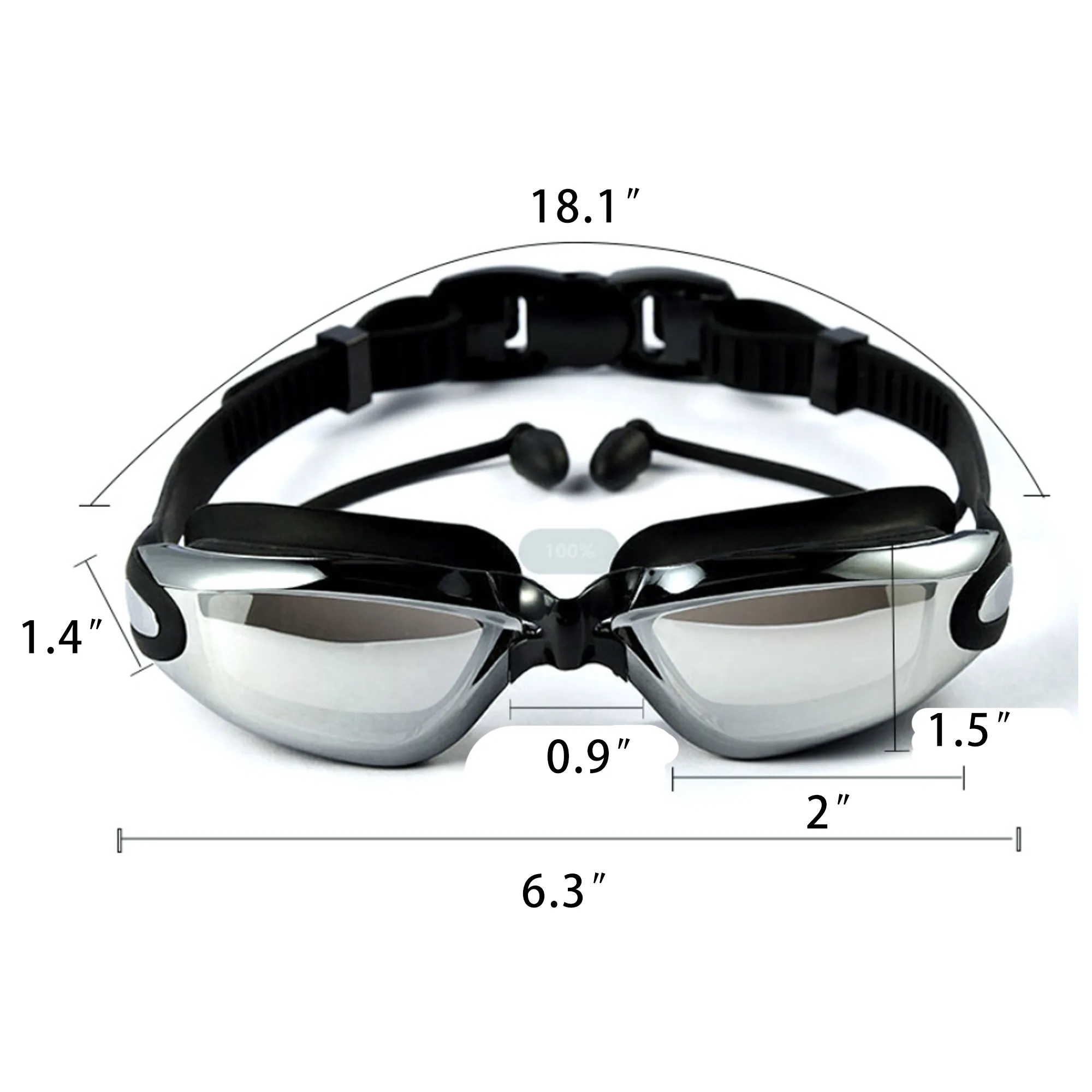Anti Fog Silicone Electroplated Swimming Goggles 8
