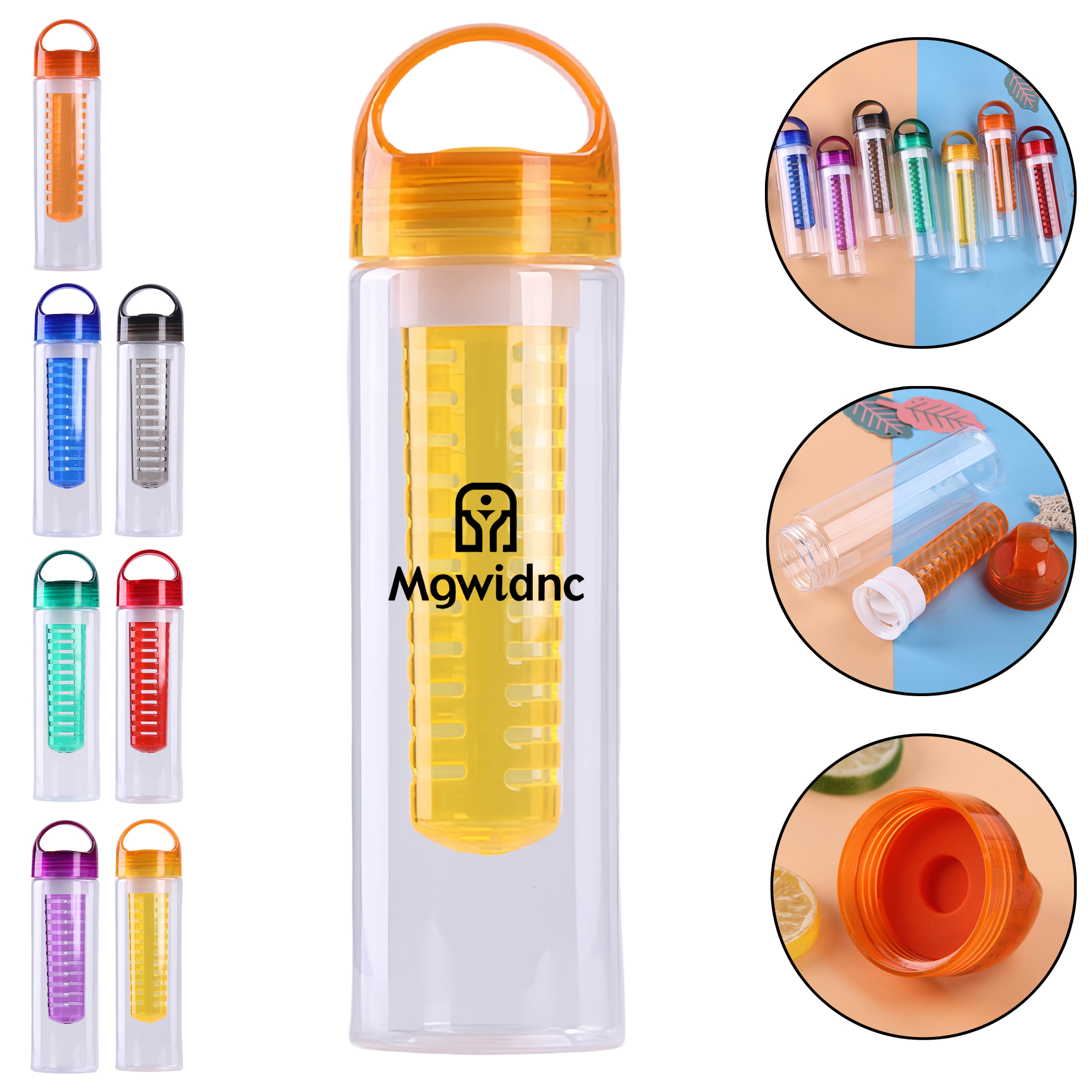700ml Plastic Outdoor Sports Water Bottle with Creative Hollow Design