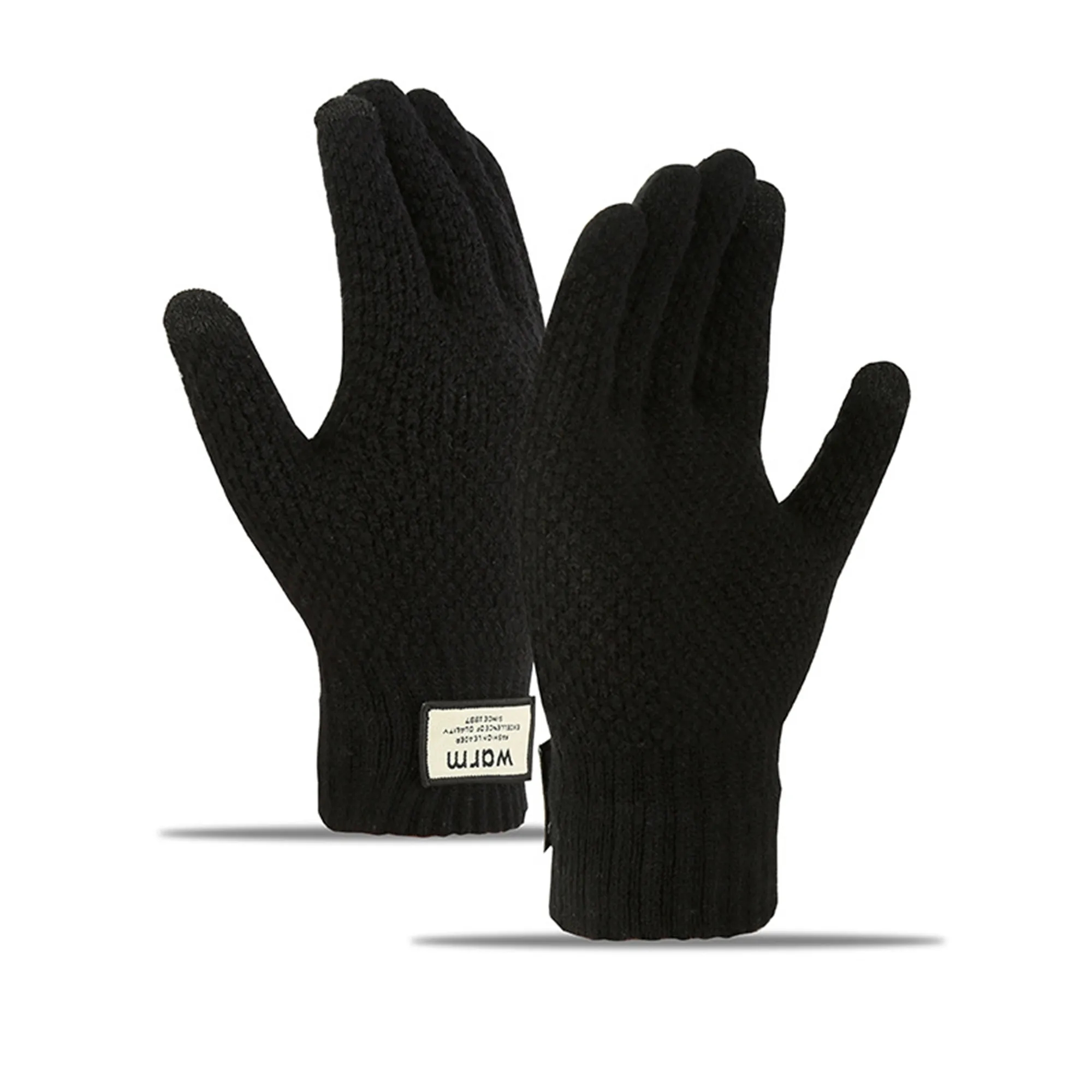 Customized Thick Winter Yarn Touch Screen Glove 7